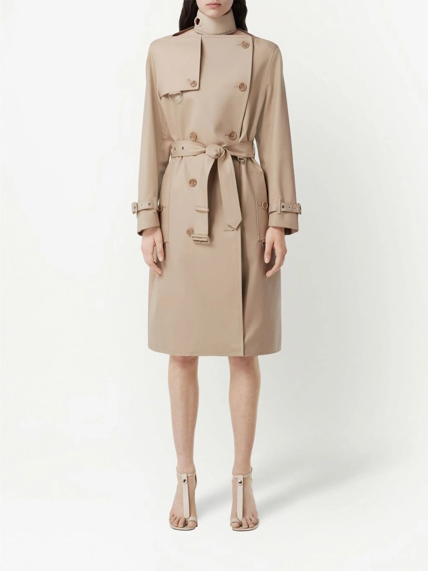double-breasted trench coat