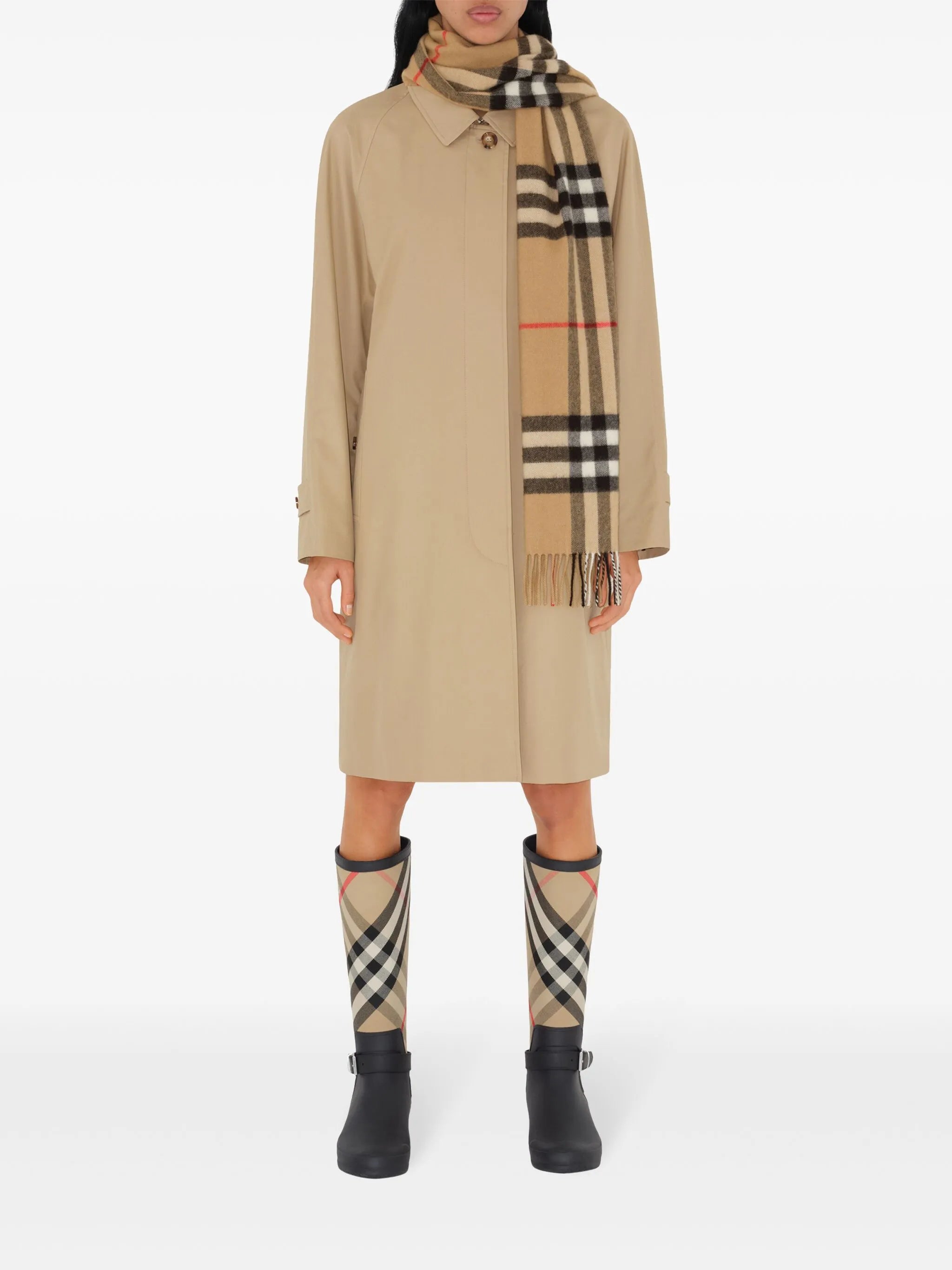 The Classic Check cashmere scarf