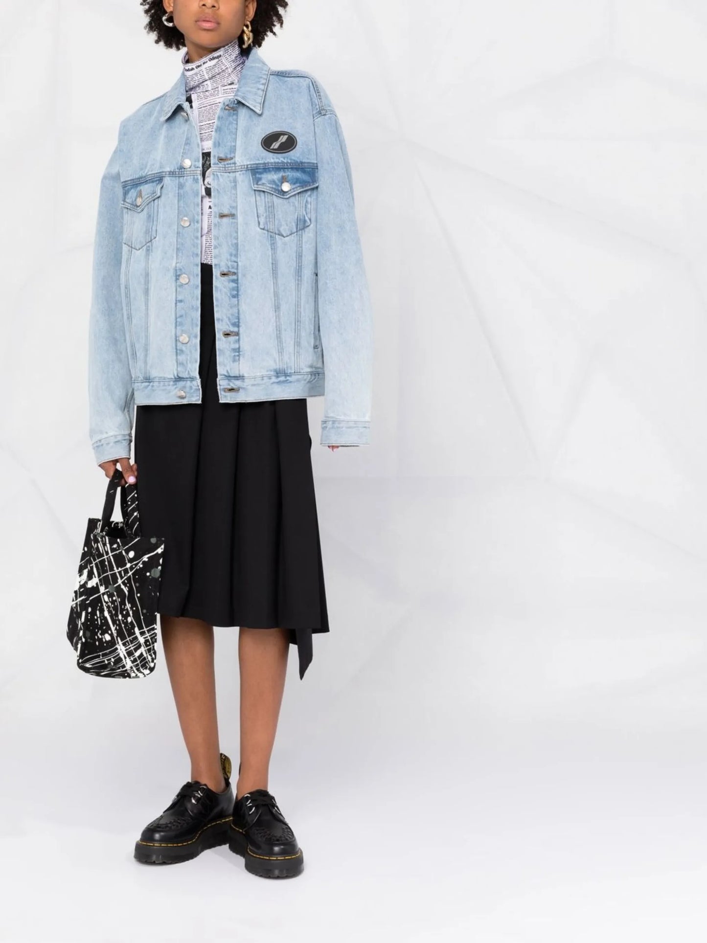 logo-patch denim jacket