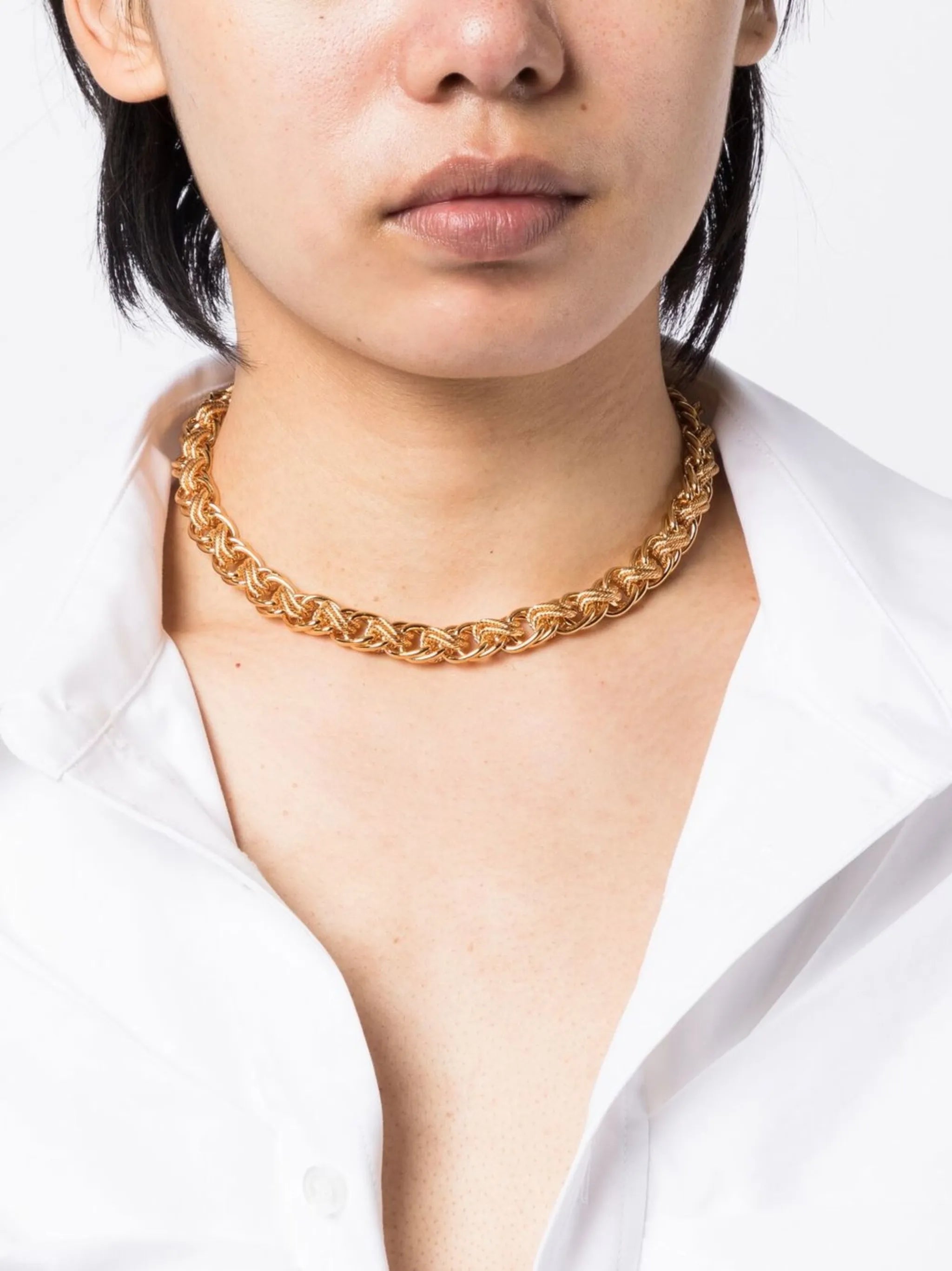 Platon  mixed-chain choker necklace