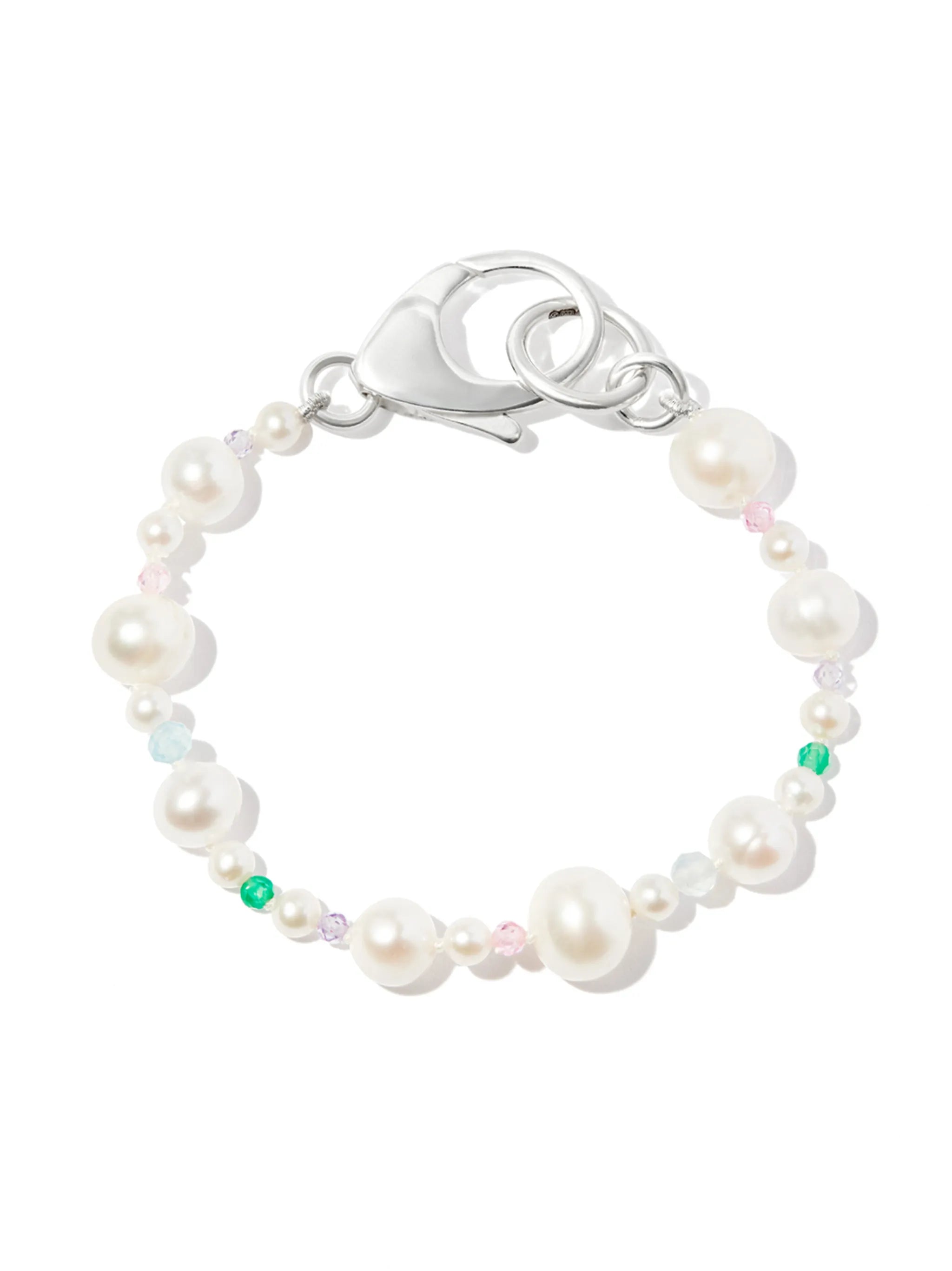 Pebbles pearl and bead bracelet