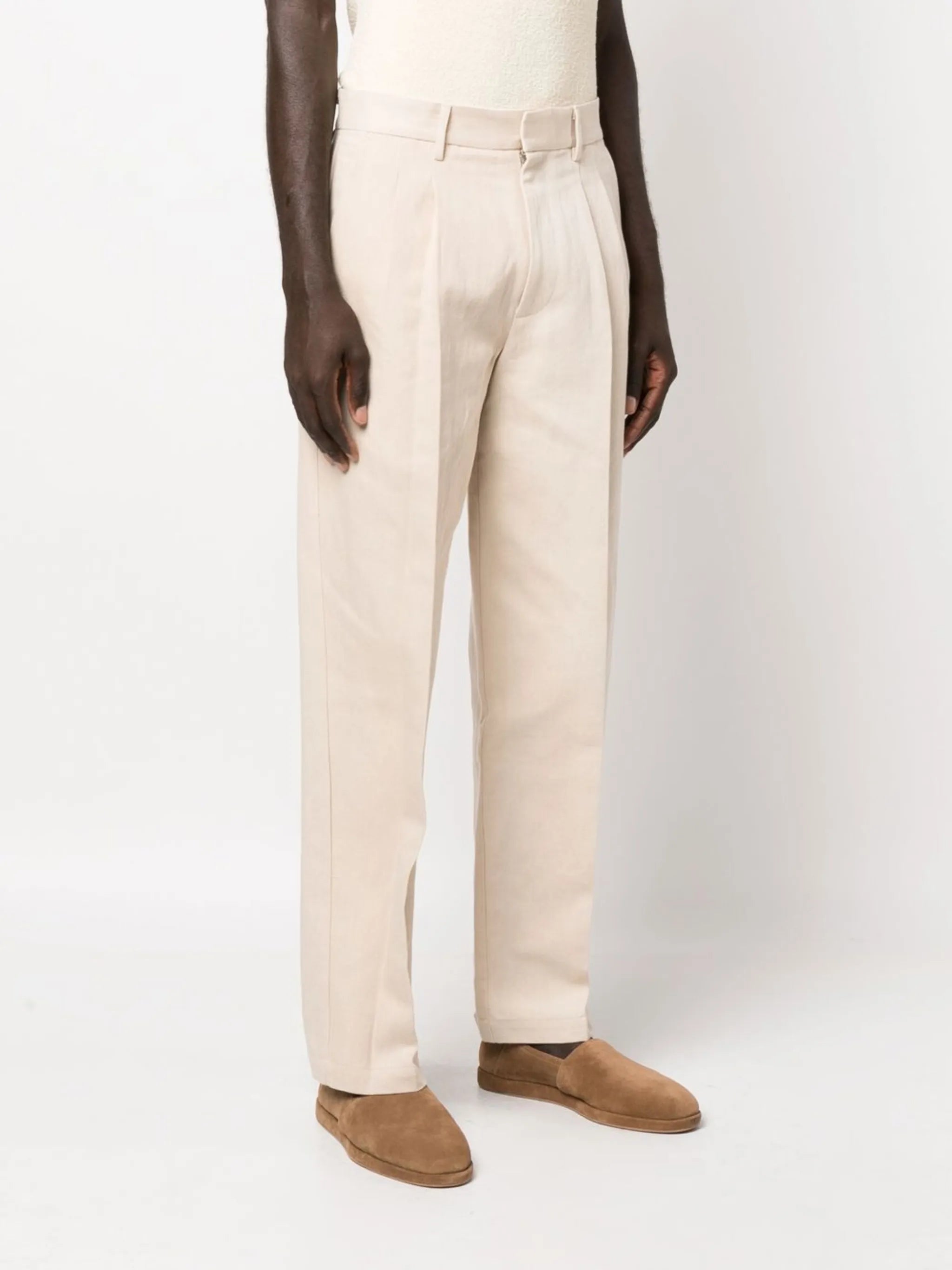 tailored crease trousers
