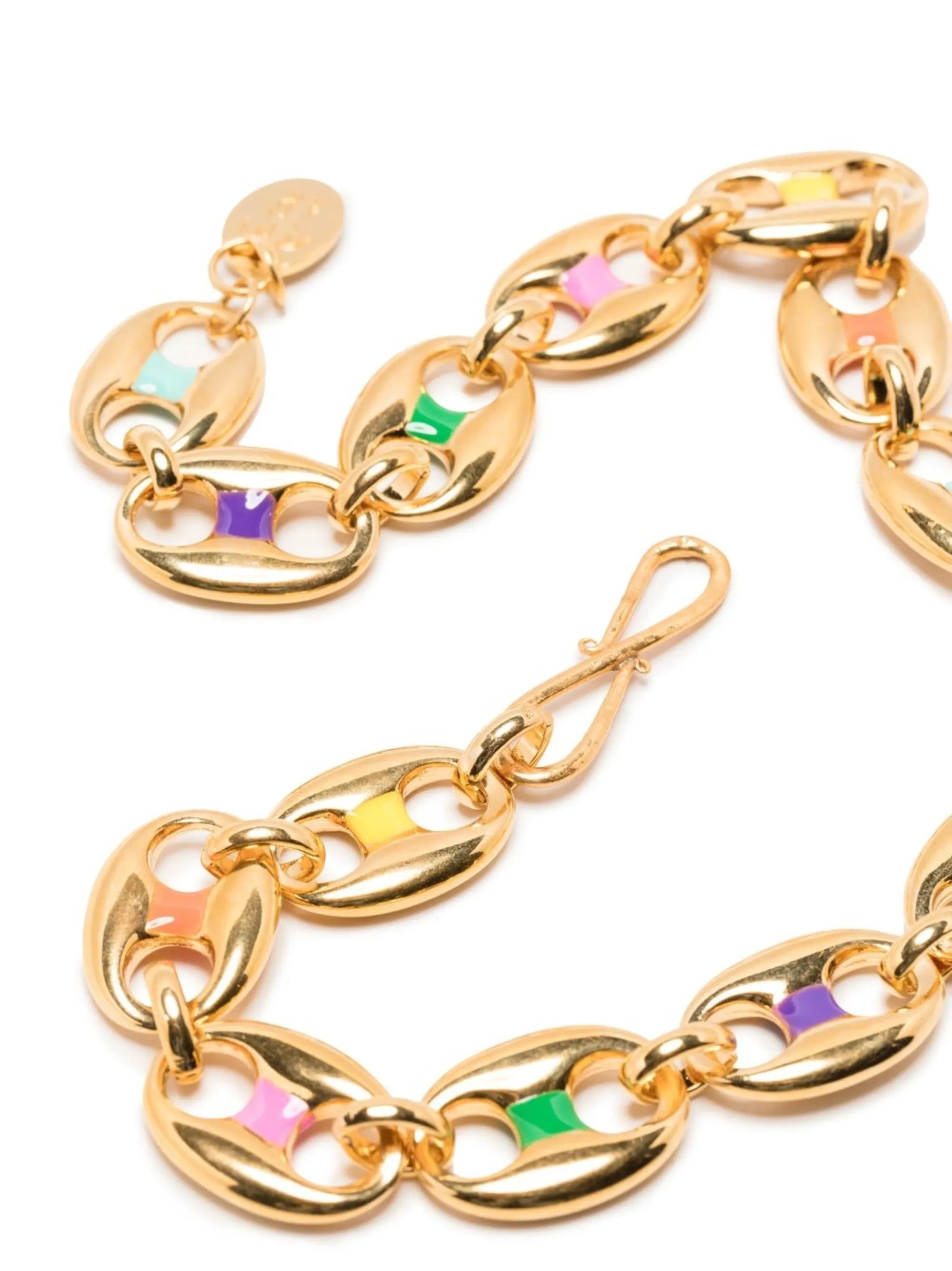 Neo coffee bean-chain necklace