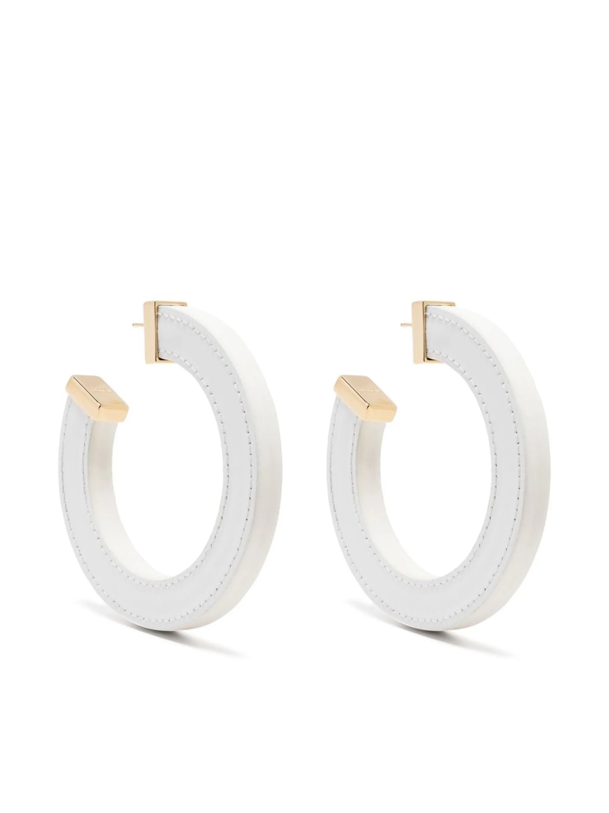 La Creole Linu leather hoop earrings