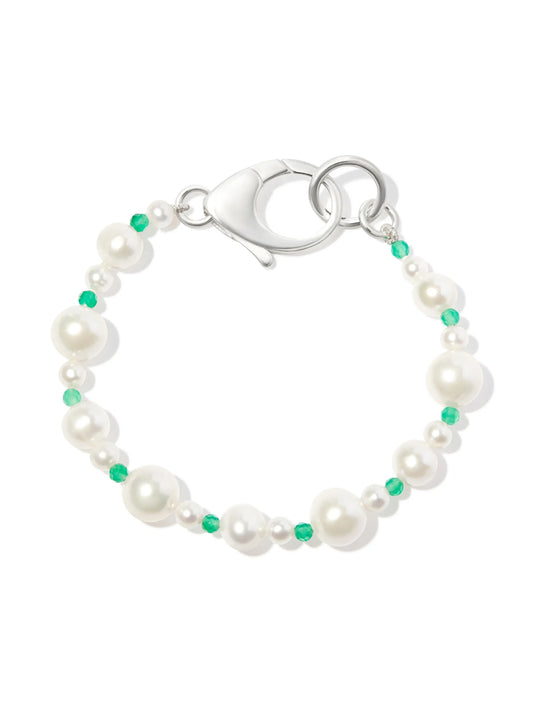 silver Pebbles pearl and bead bracelet