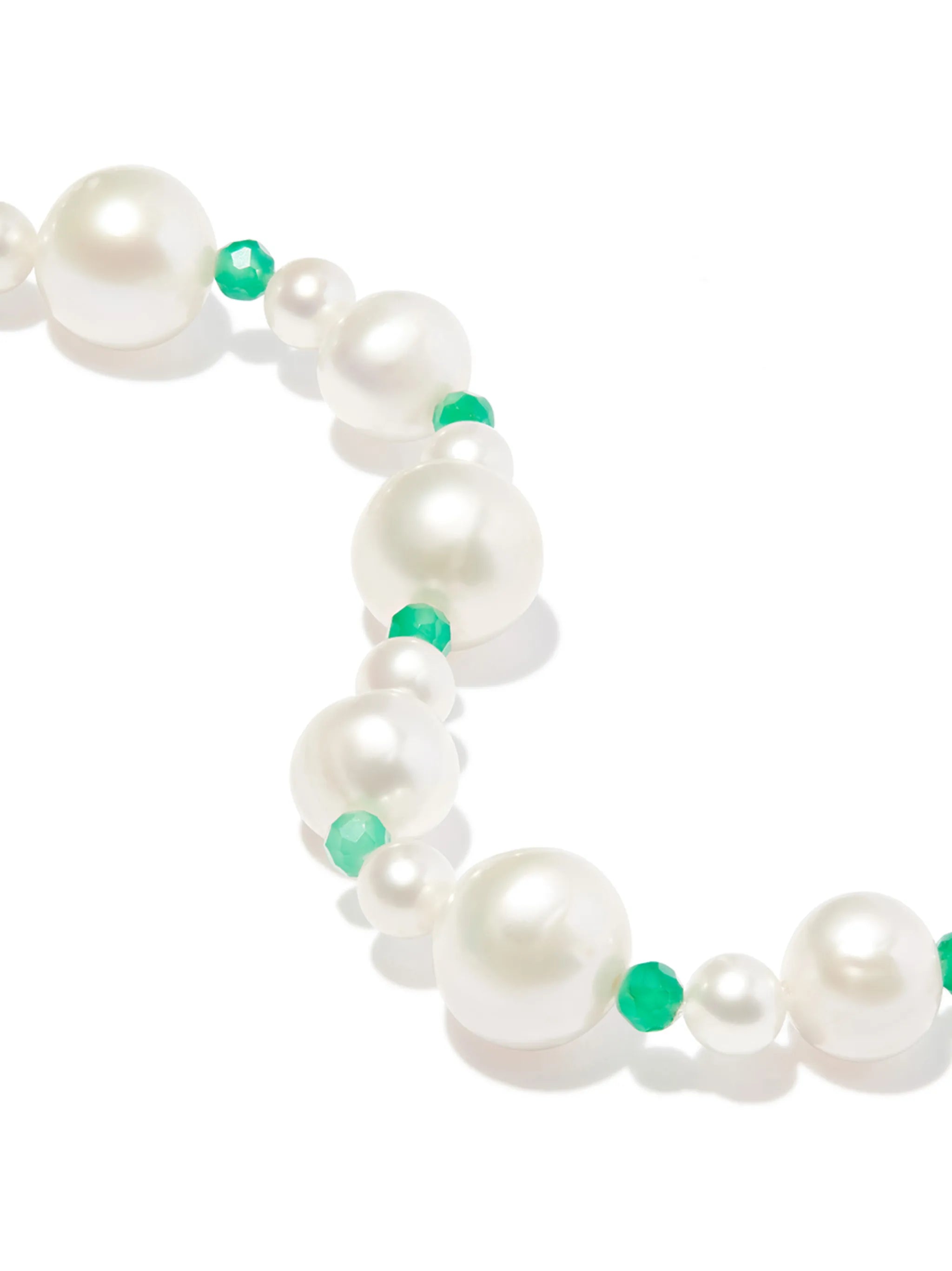 silver Pebbles pearl and bead bracelet