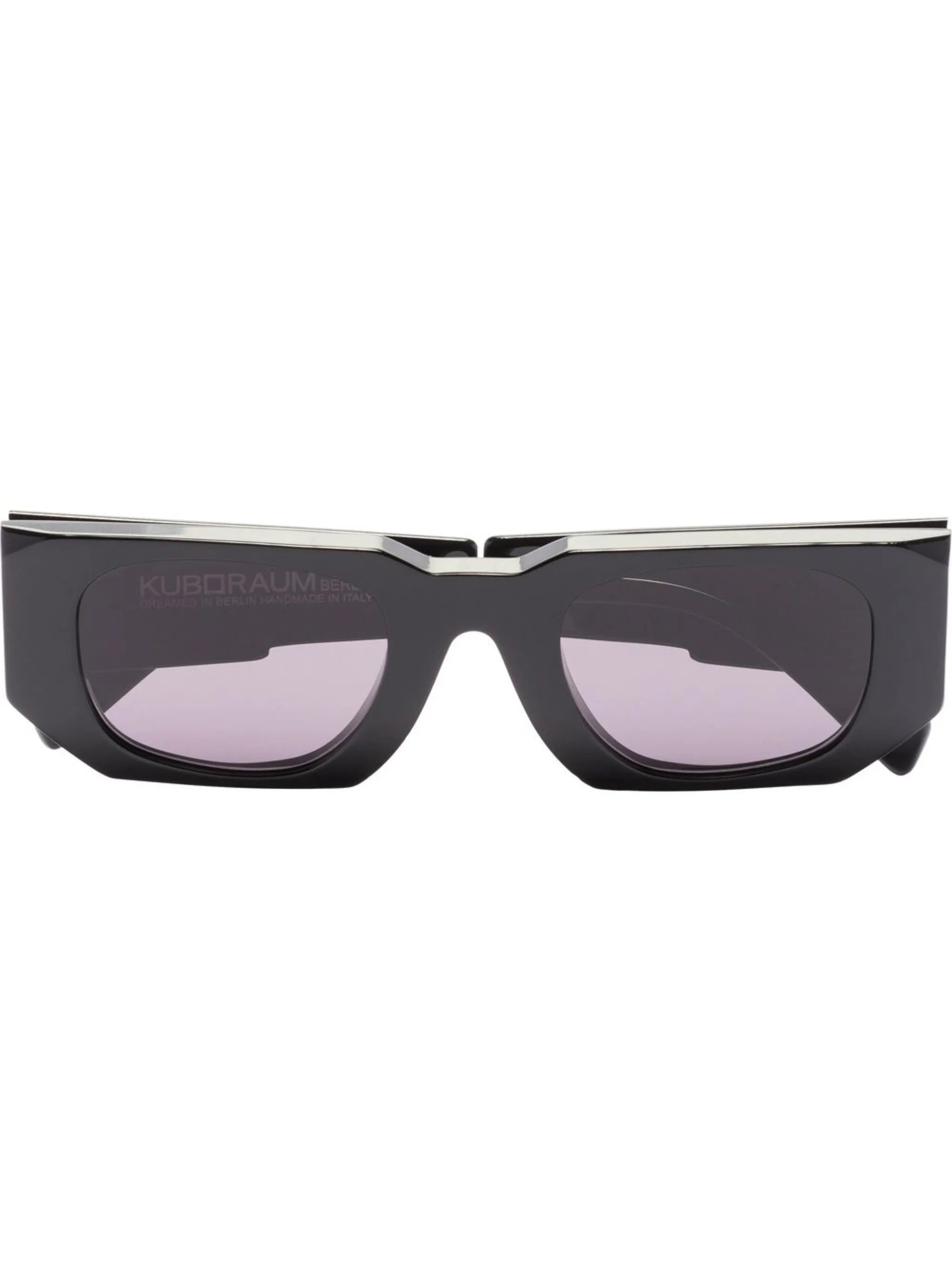rectangle-frame tinted sunglasses