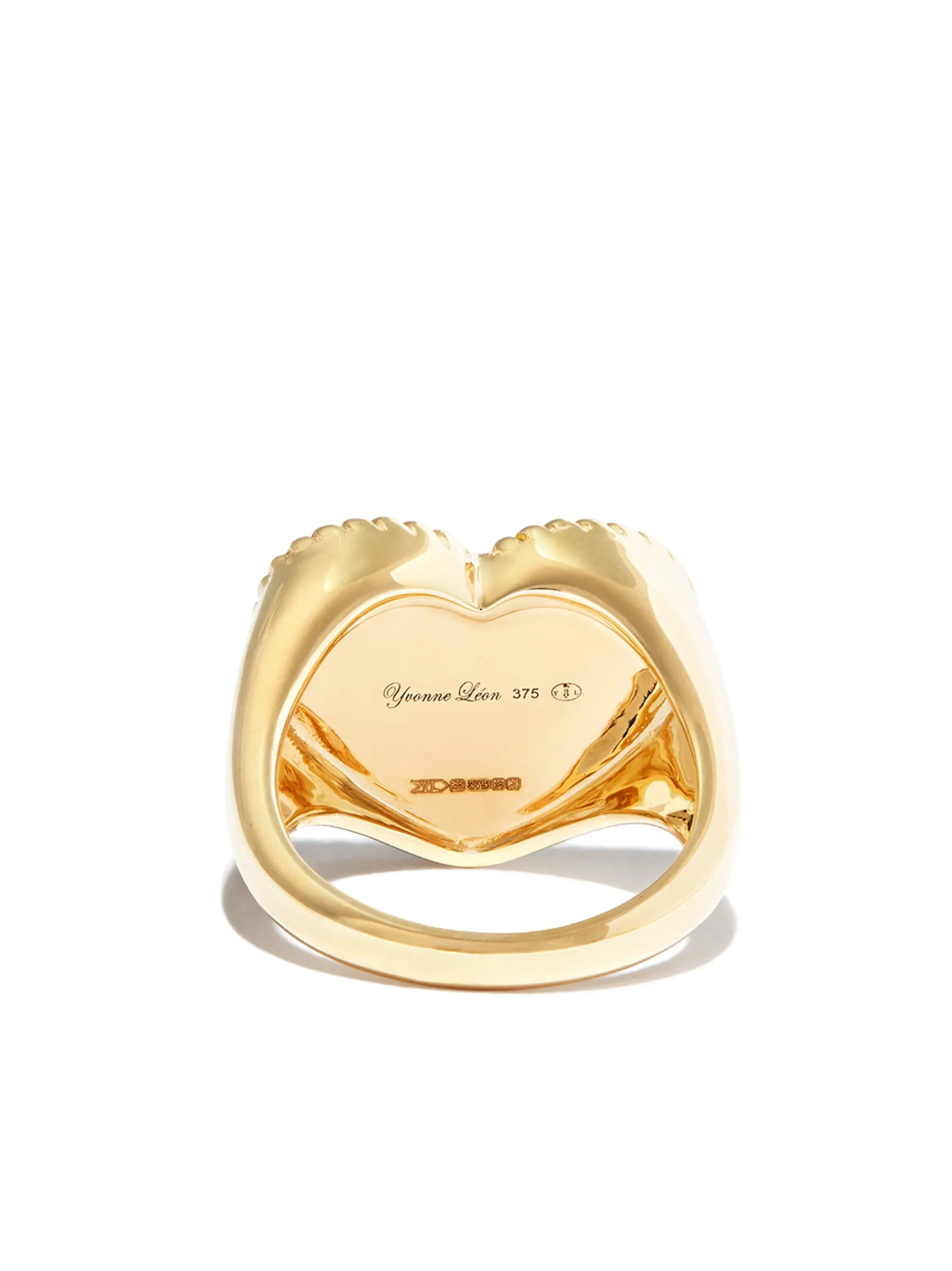 9kt yellow gold enamel and diamond signet ring