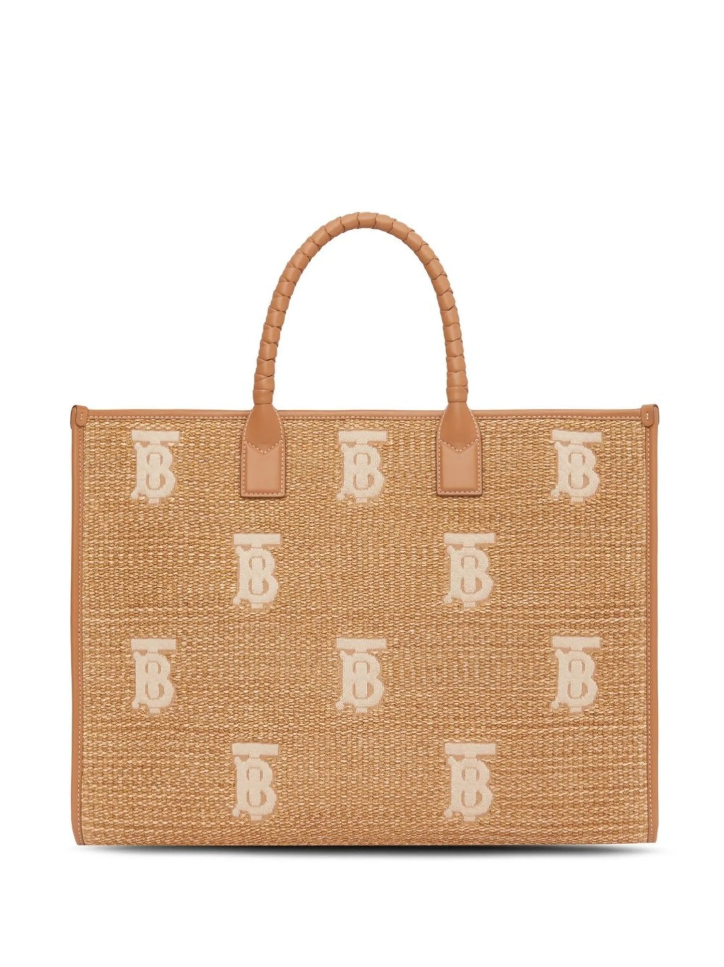 large embroidered monogram tote bag
