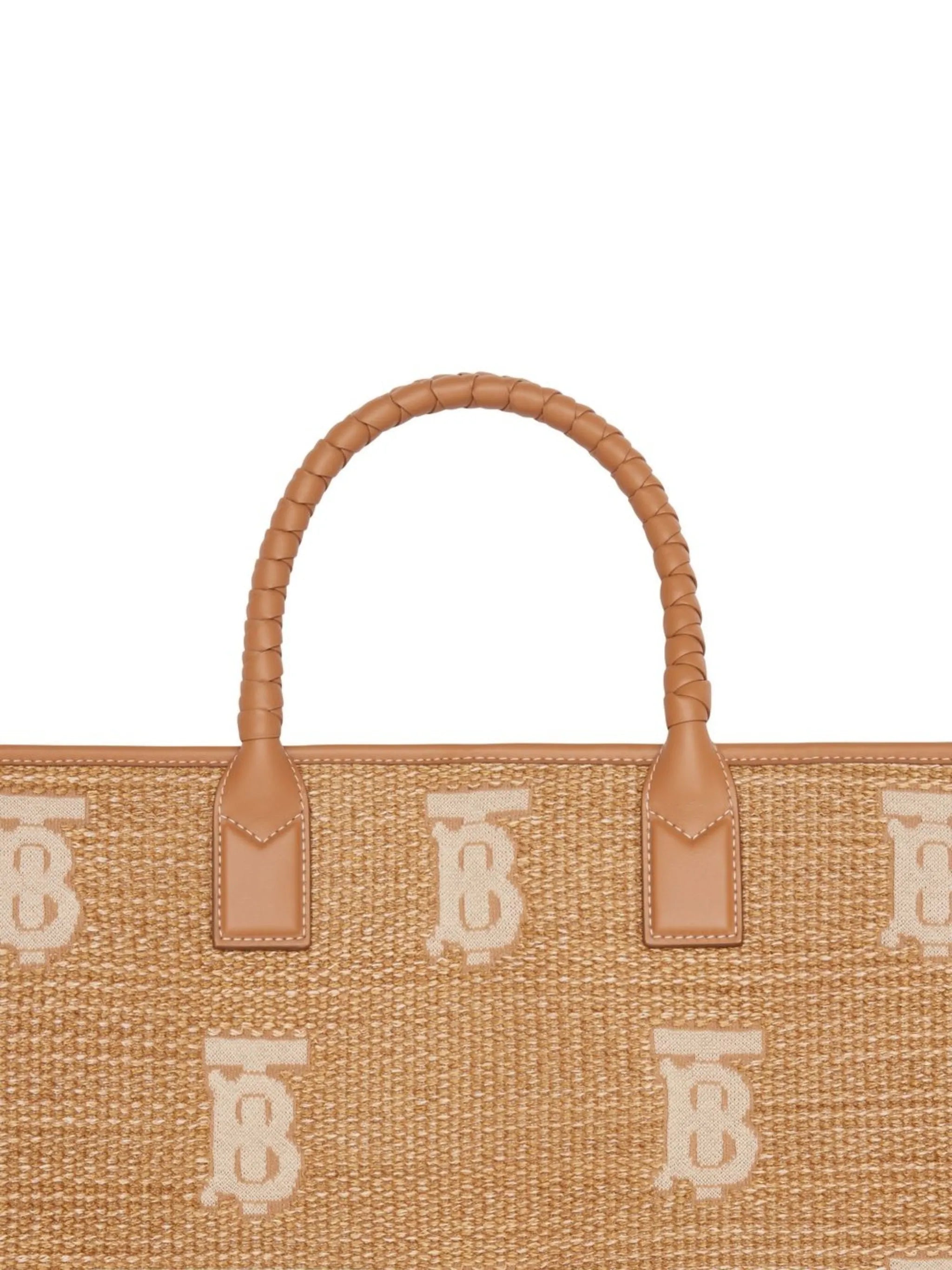 large embroidered monogram tote bag