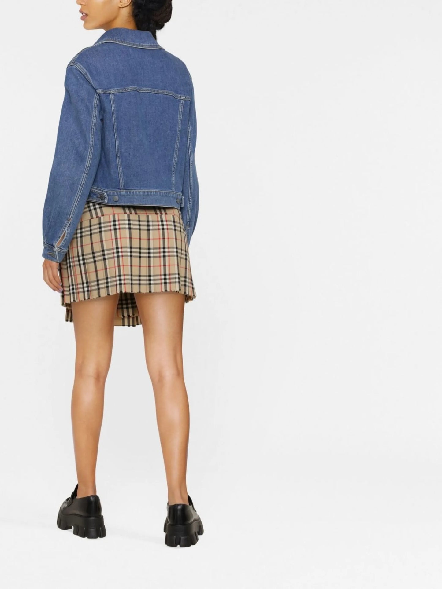 Teddy Bear appliqué denim jacket