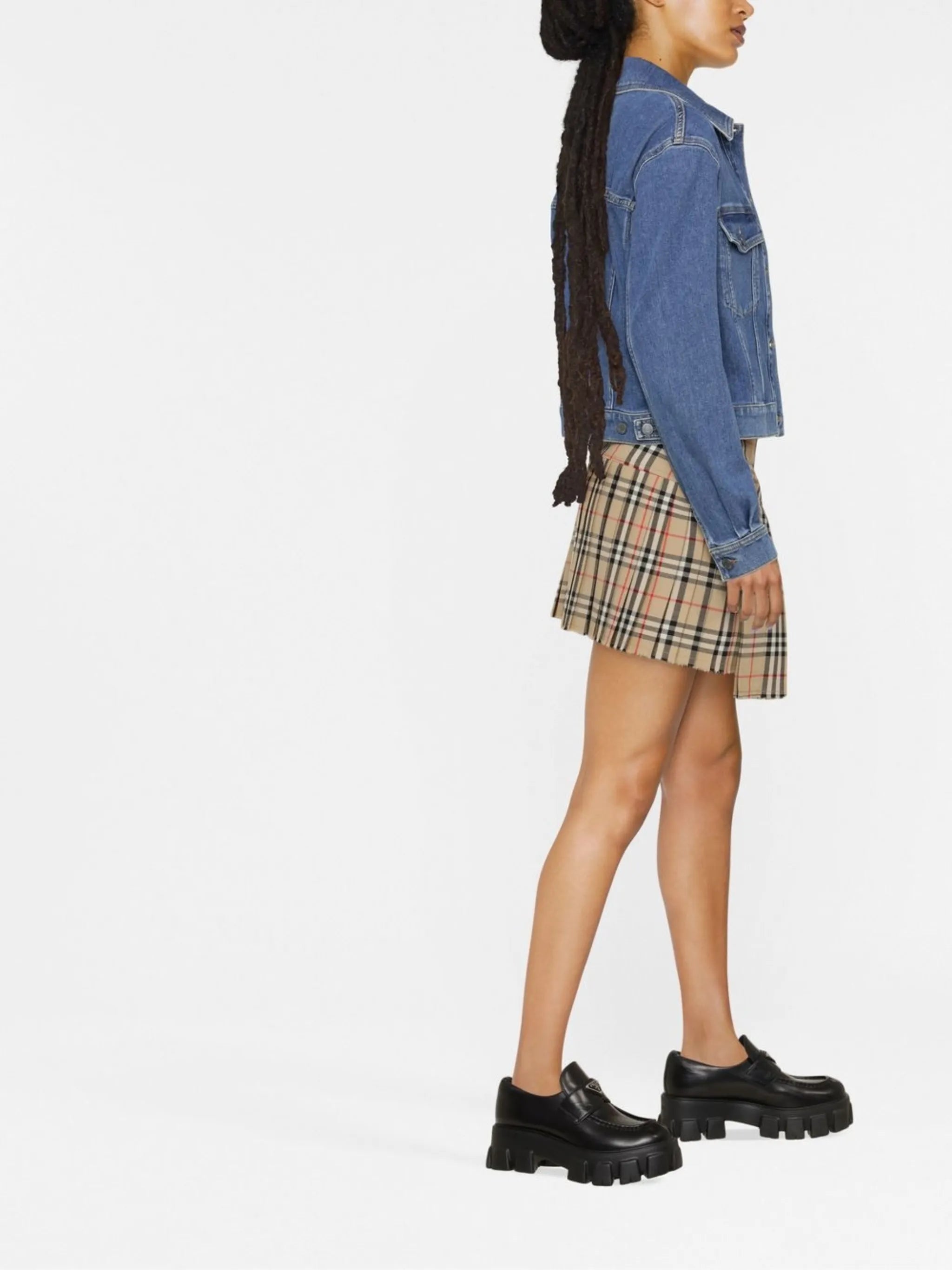 Teddy Bear appliqué denim jacket