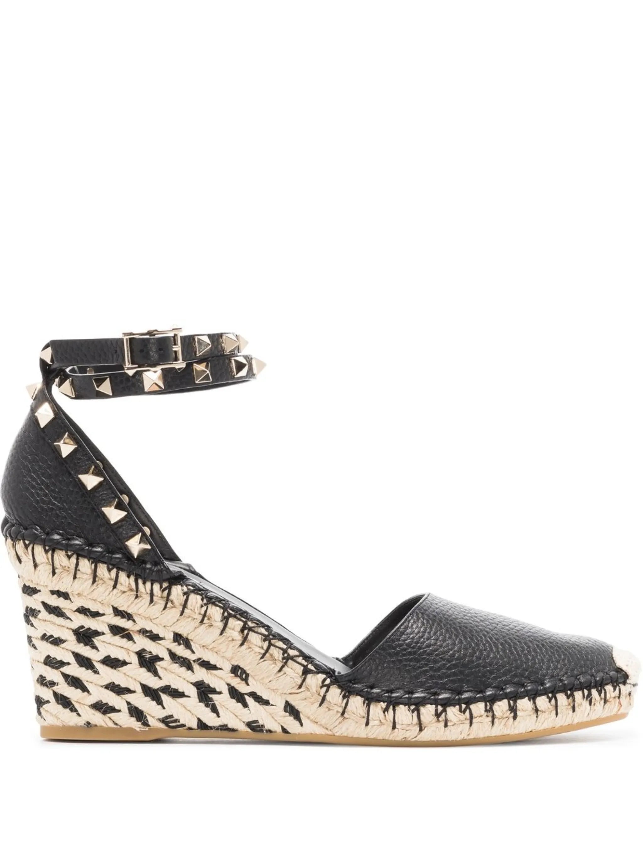 Rockstud wedge espadrilles