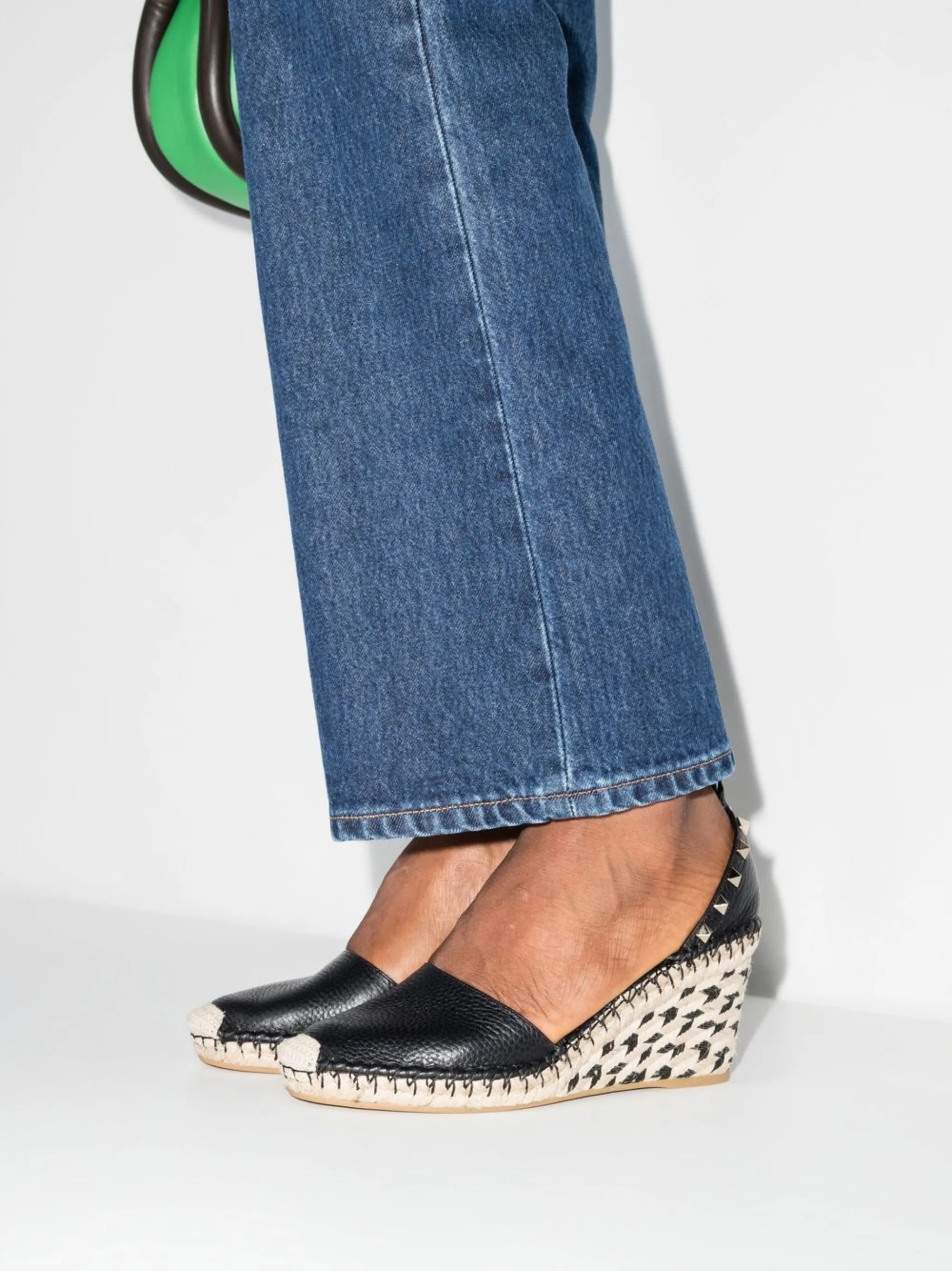 Rockstud wedge espadrilles
