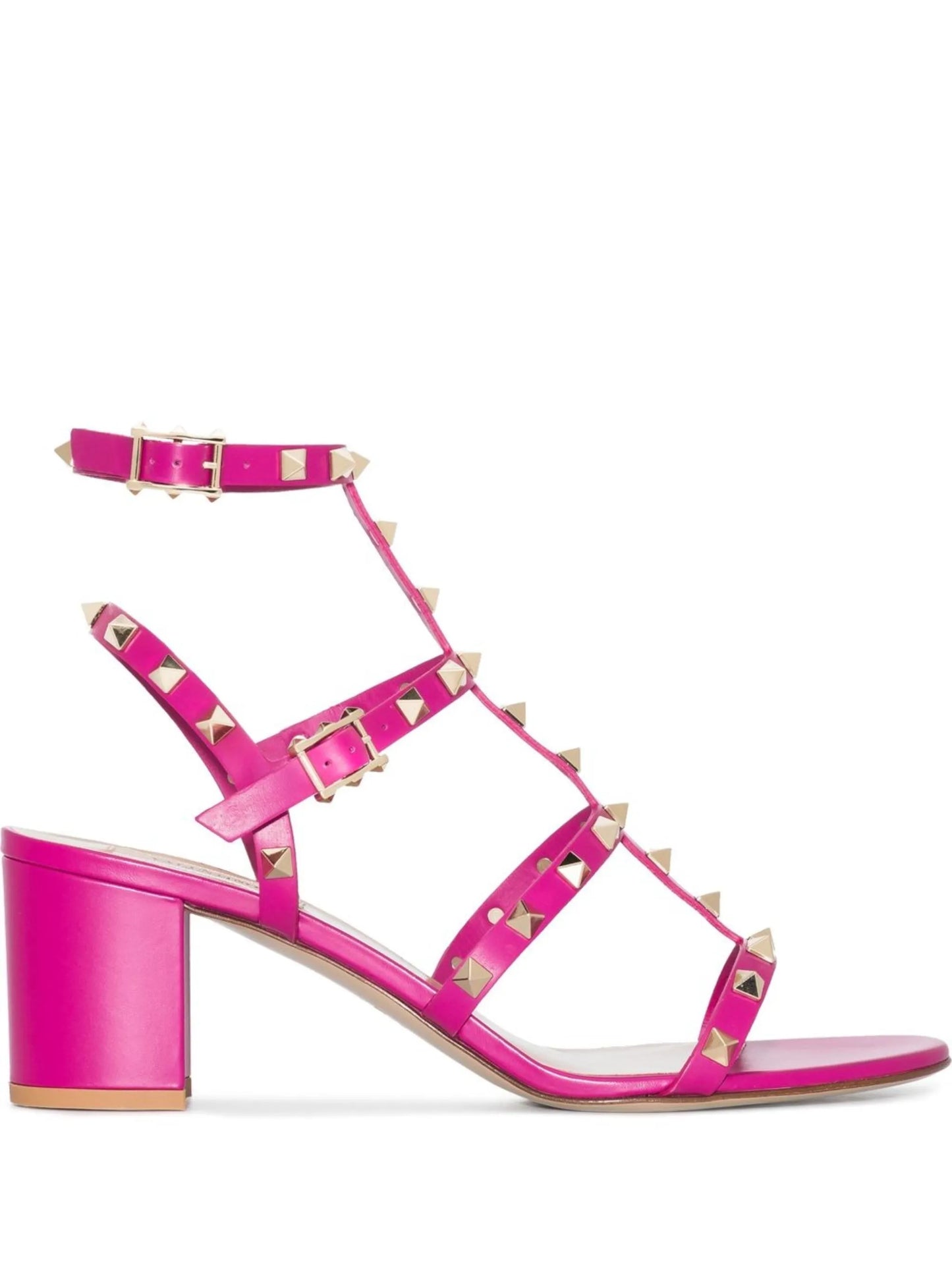 Rockstud 75mm block-heel sandals