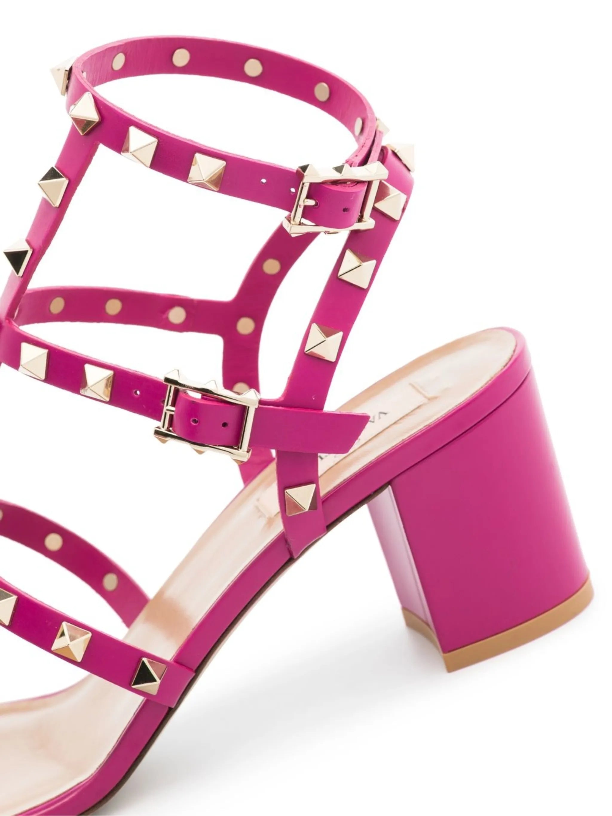 Rockstud 75mm block-heel sandals