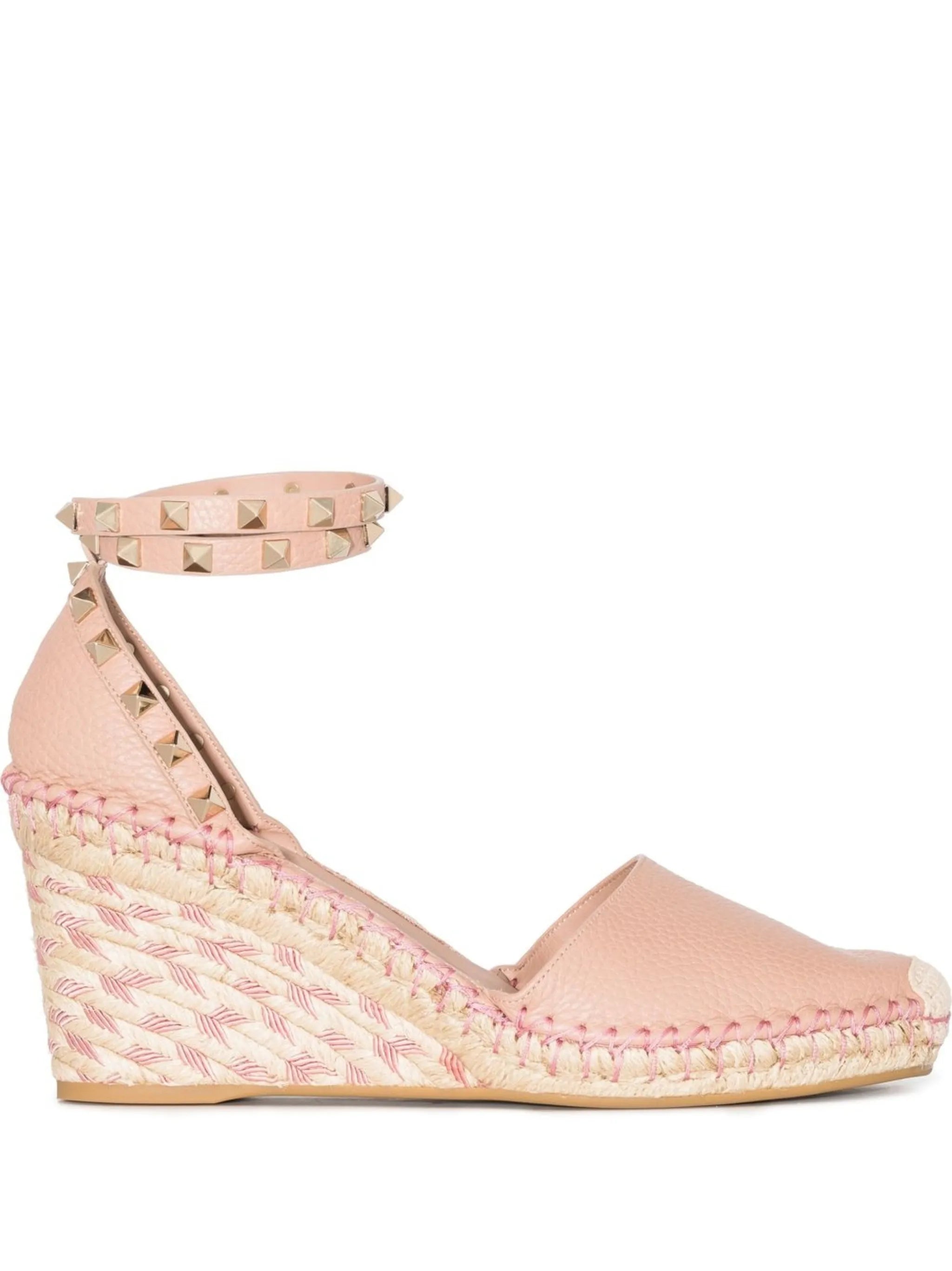 85mm Rockstud wedge espadrilles