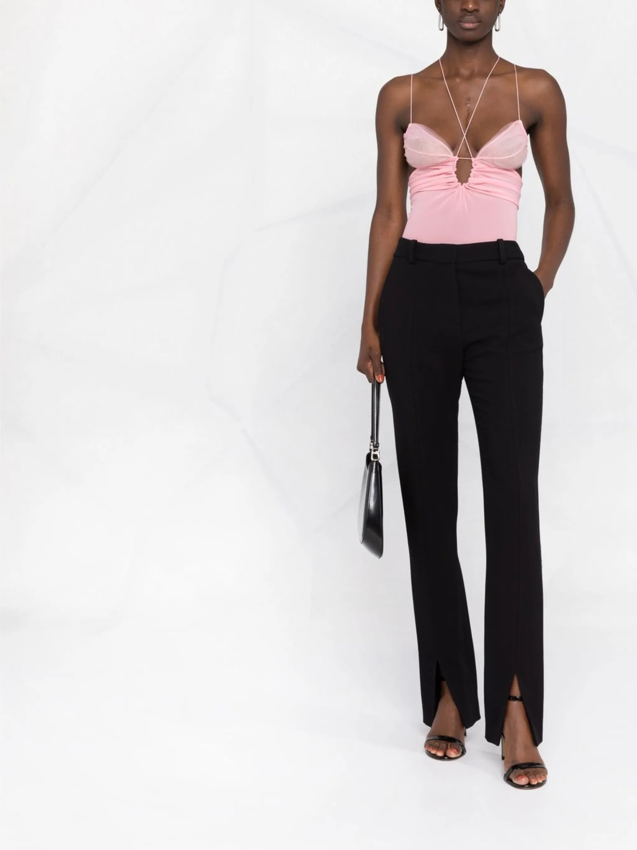 ruched keyhole bodysuit