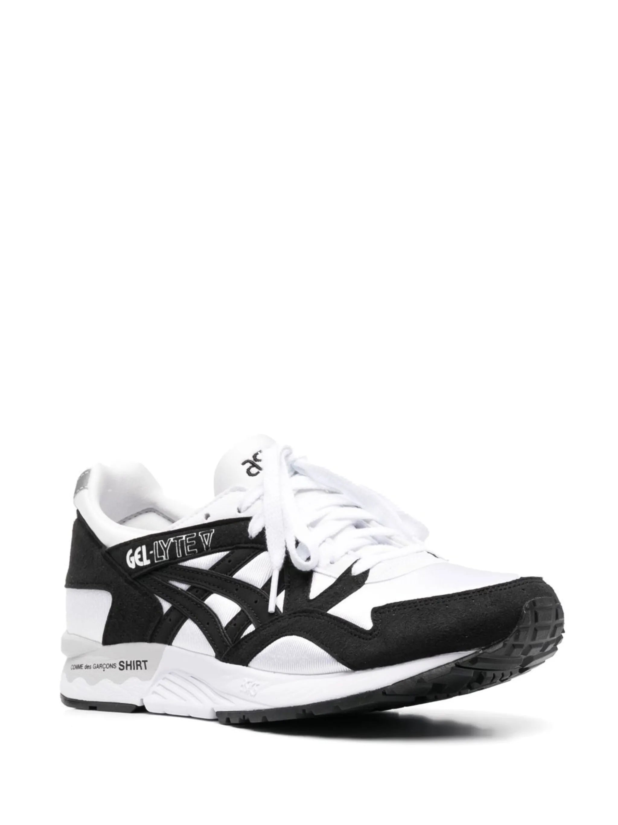 panelled lace-up sneakers