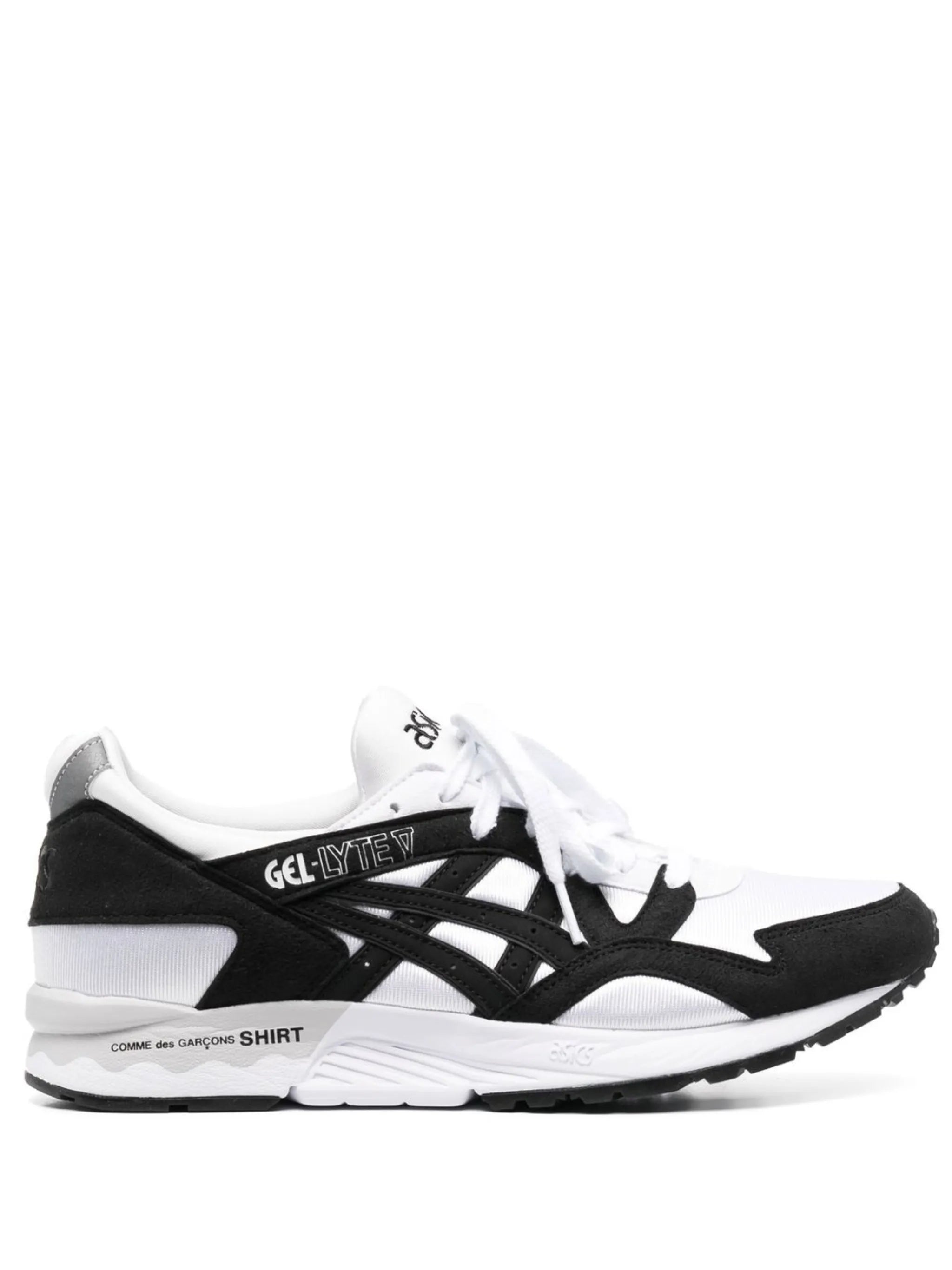 panelled lace-up sneakers