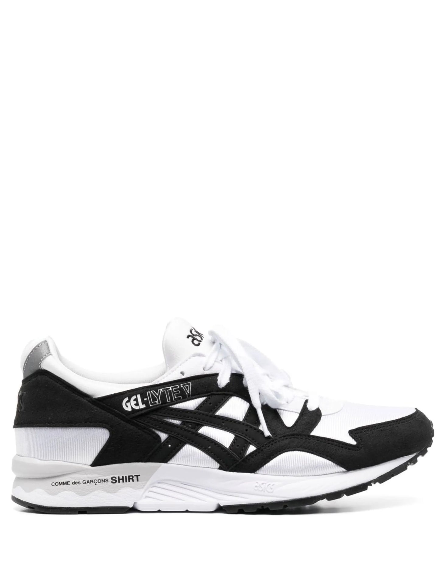 panelled lace-up sneakers