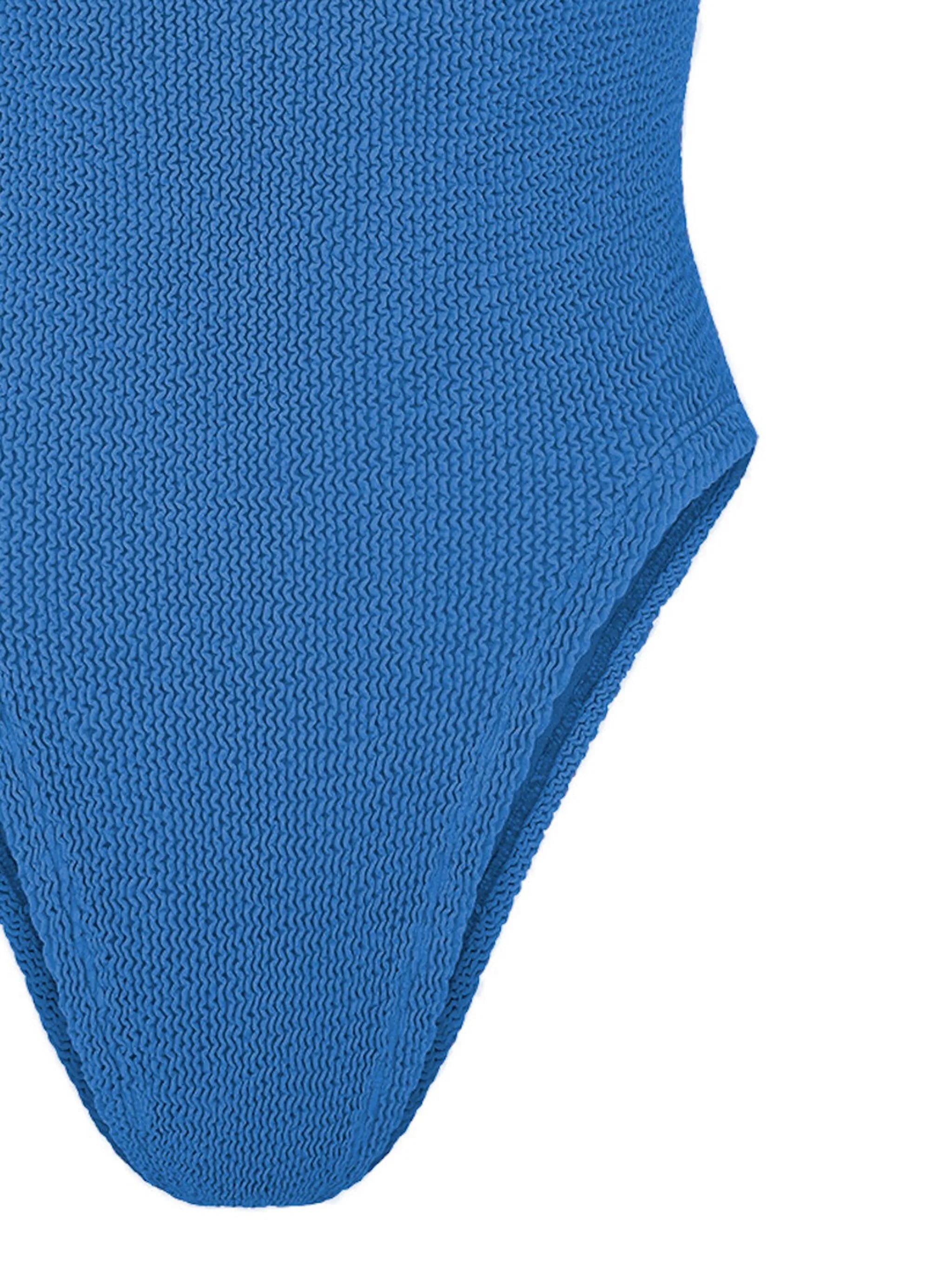 square-neck textured swimsuit