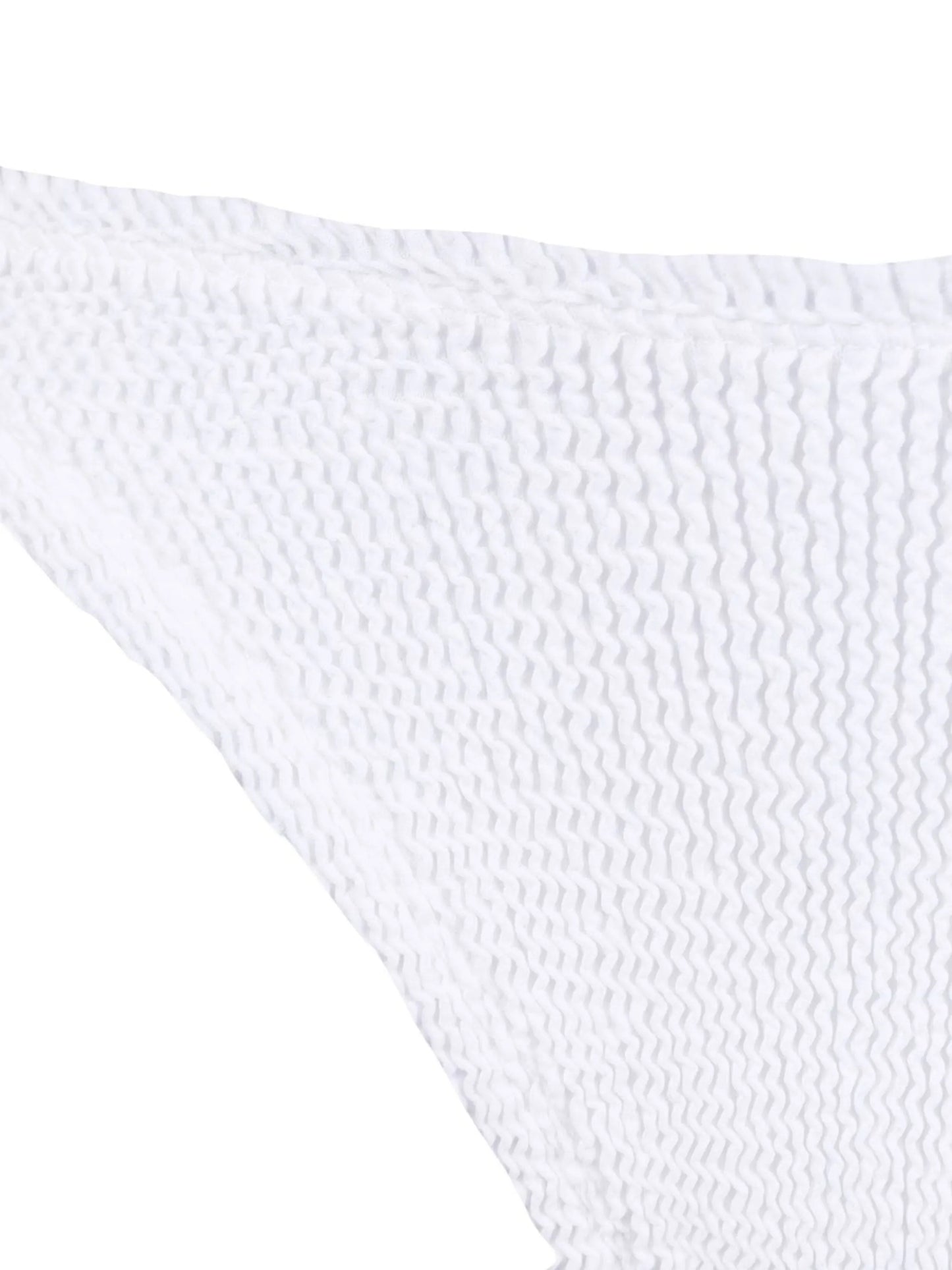 Strap crinkle-knit tankini