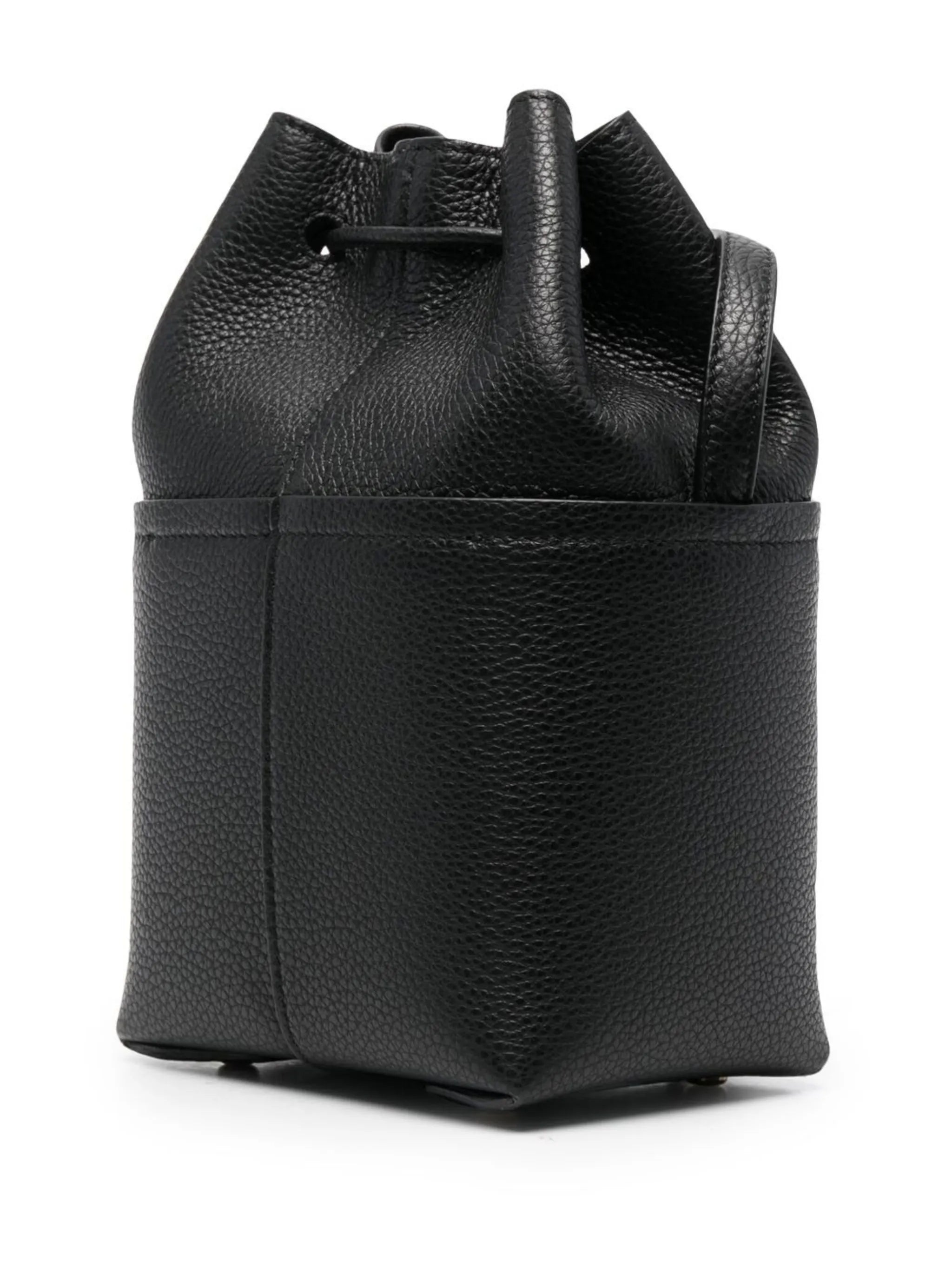 Gancini-plaque bucket bag
