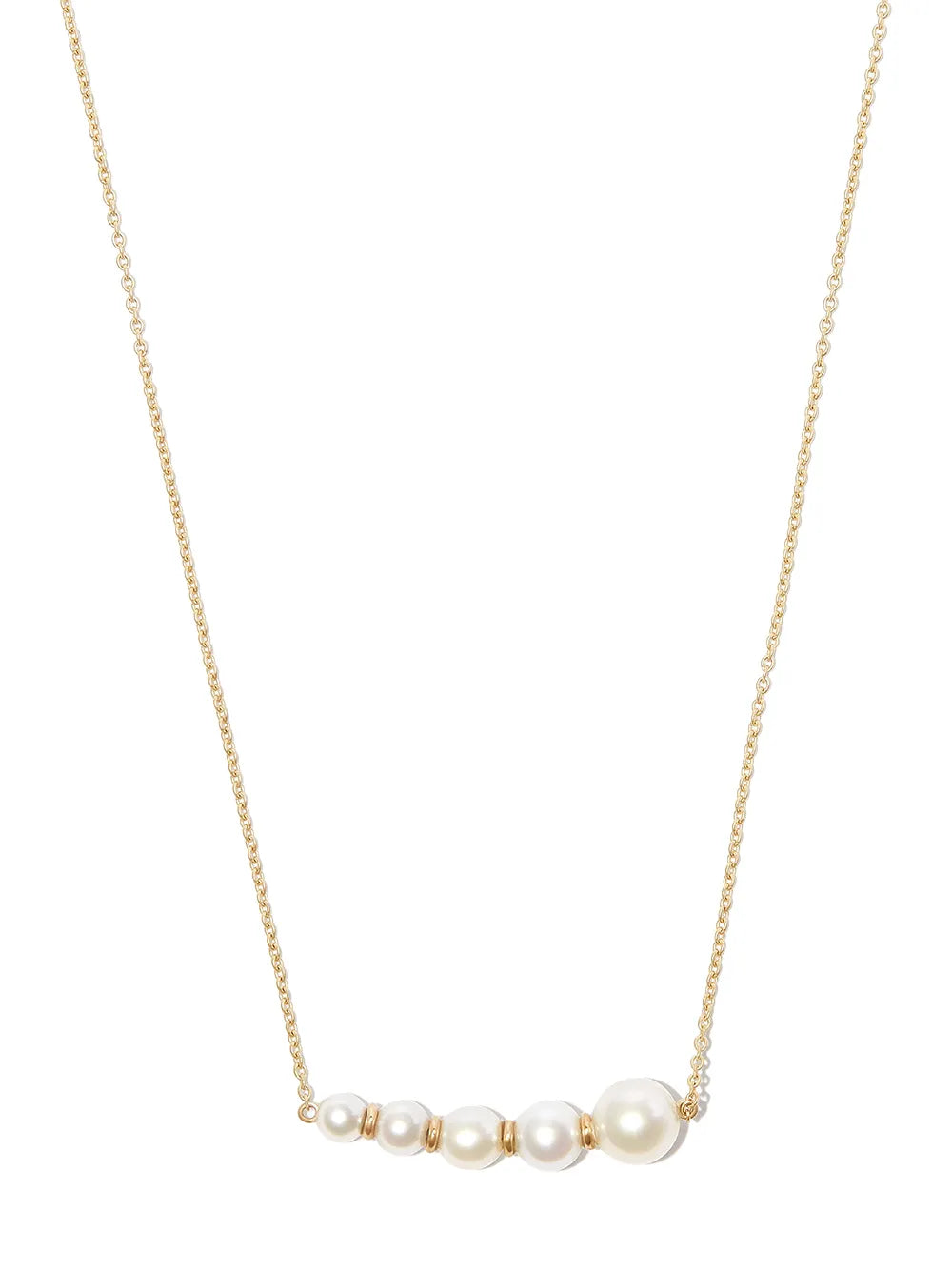 14kt yellow gold Lune grand pearl necklace