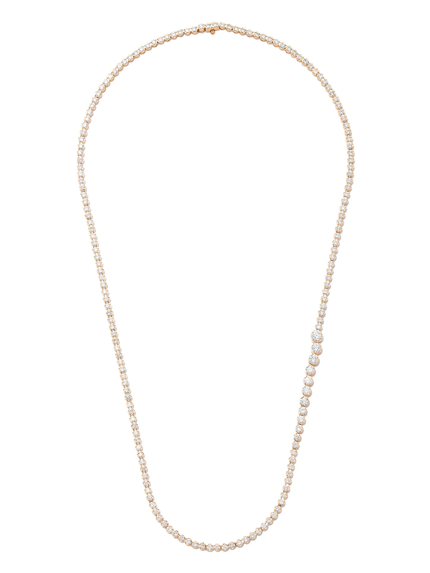 18kt yellow gold diamond tennis necklace