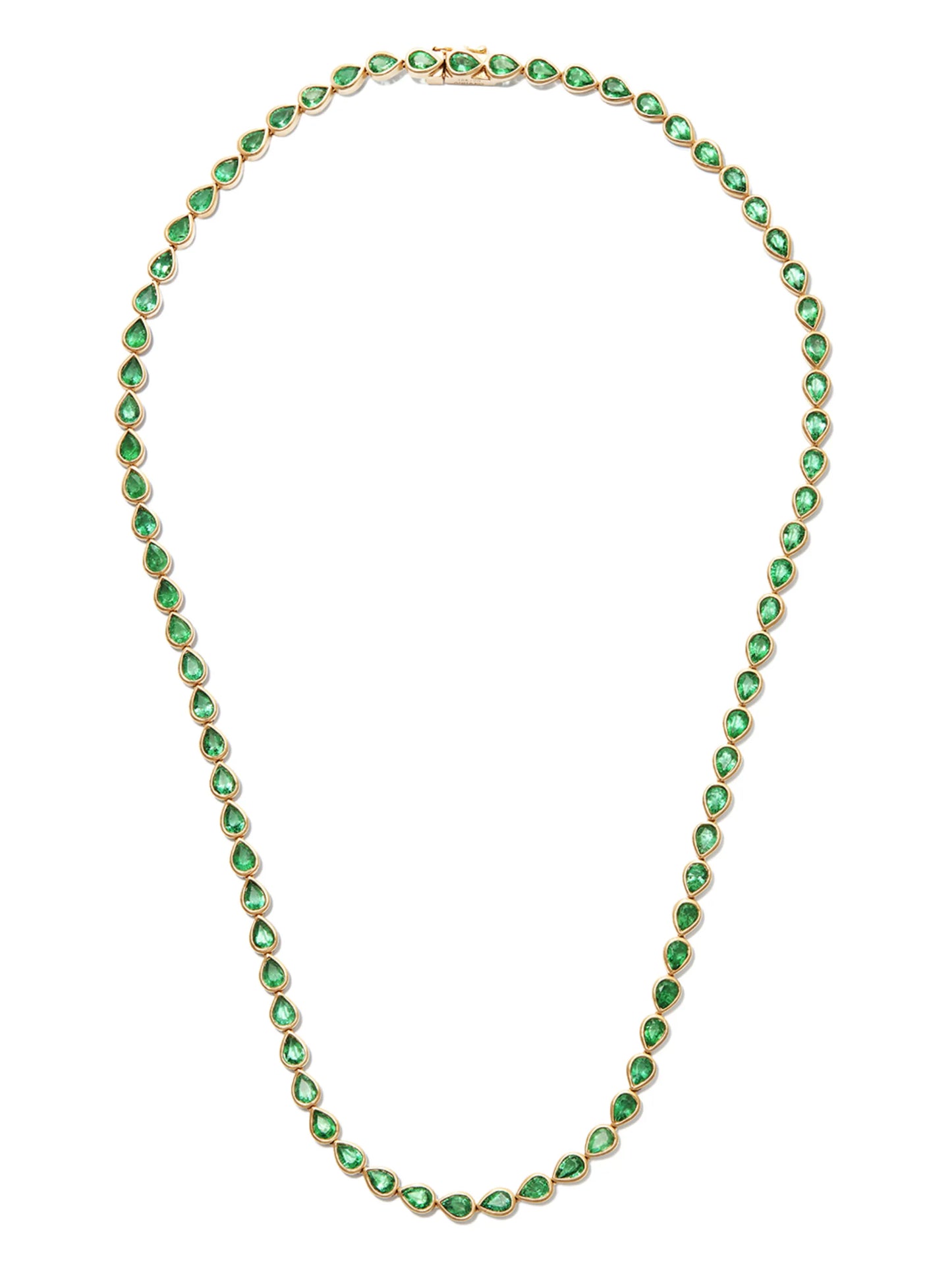 18kt yellow gold emerald choker