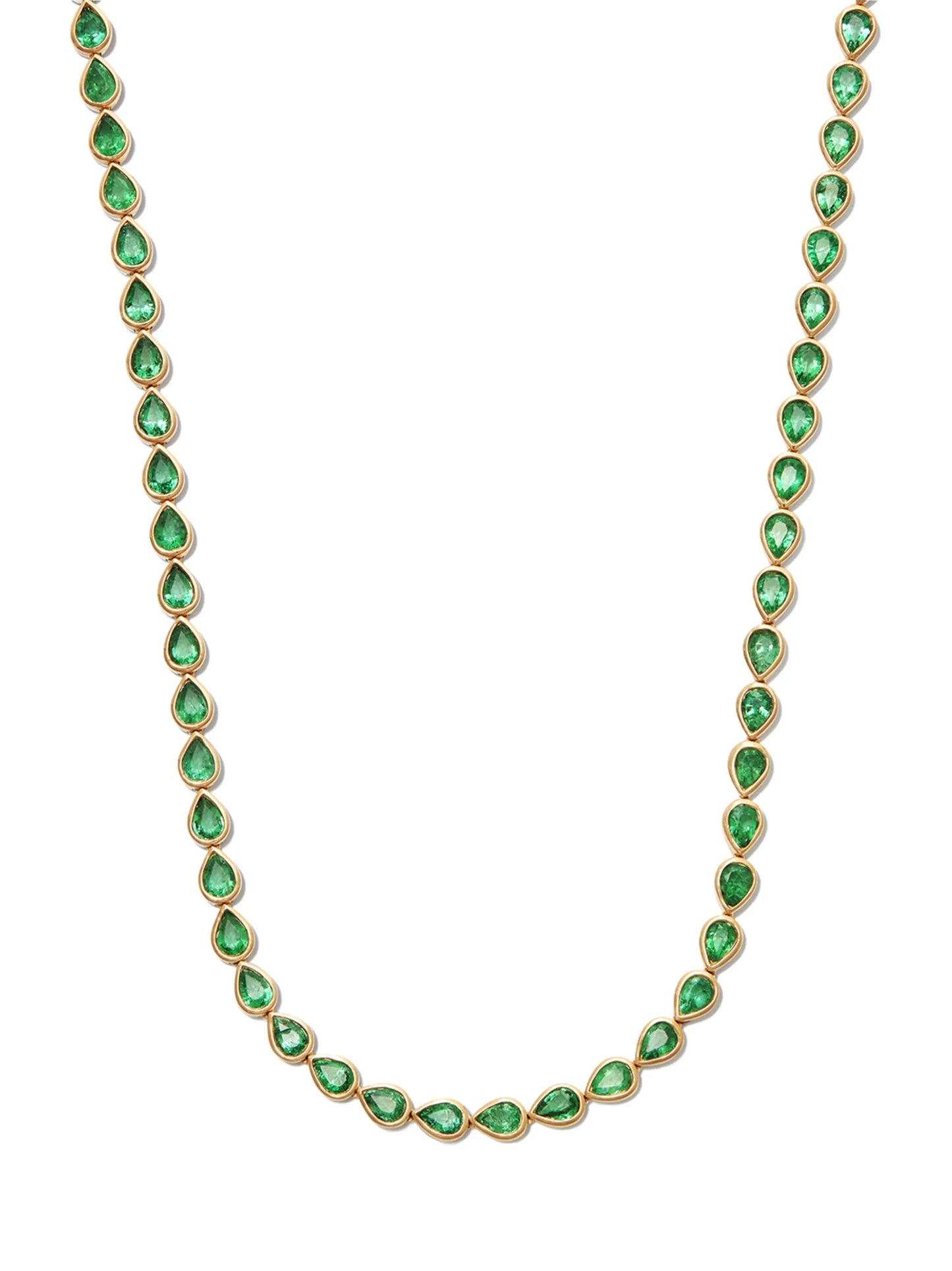 18kt yellow gold emerald choker