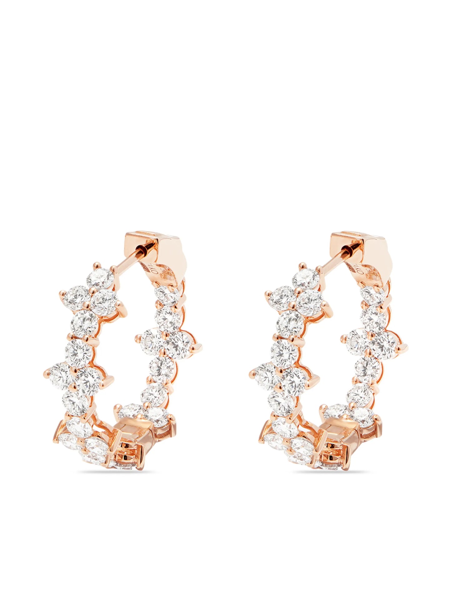 18kt rose gold Vivi Eternity diamond hoop earrings