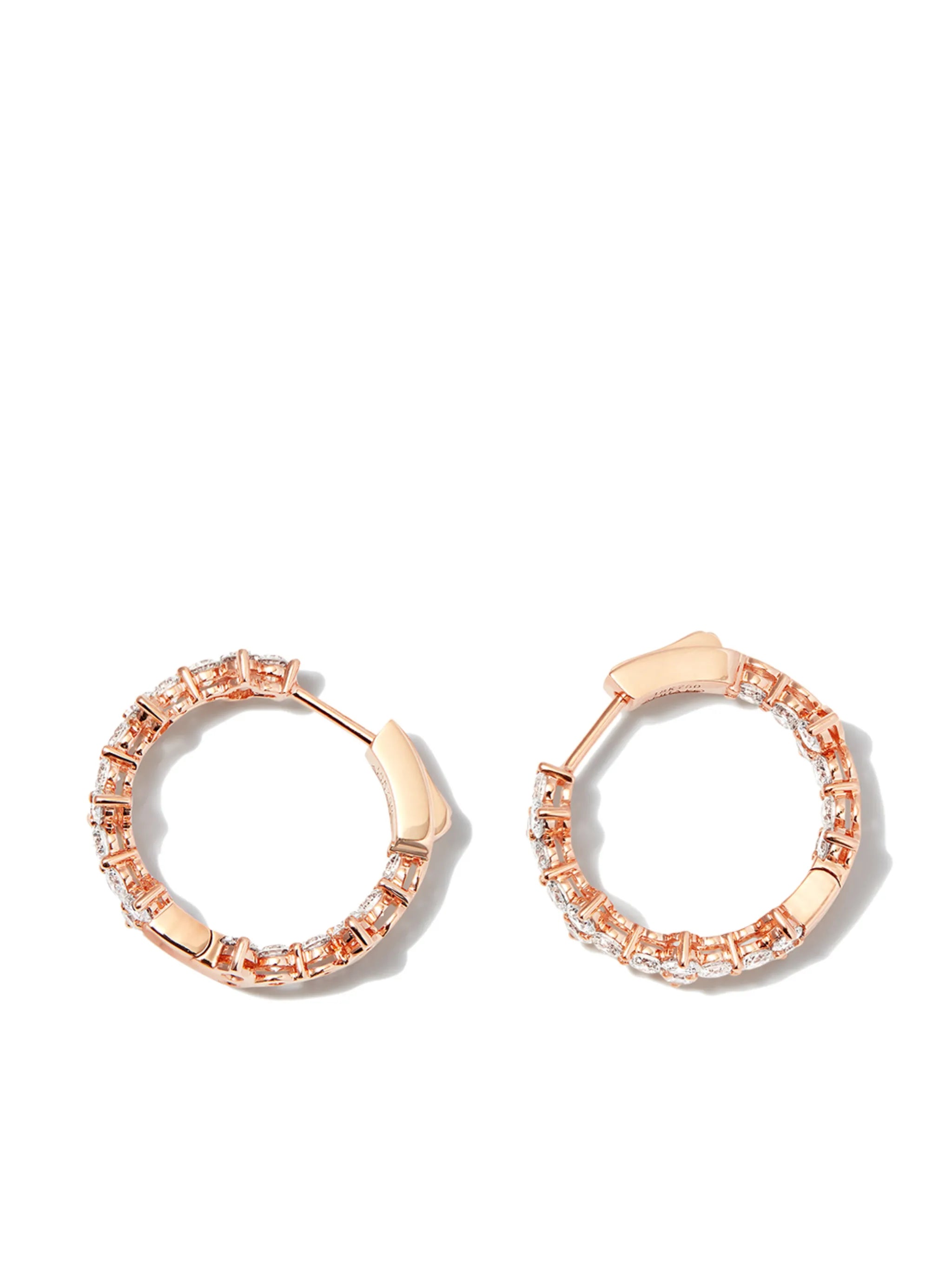18kt rose gold Vivi Eternity diamond hoop earrings