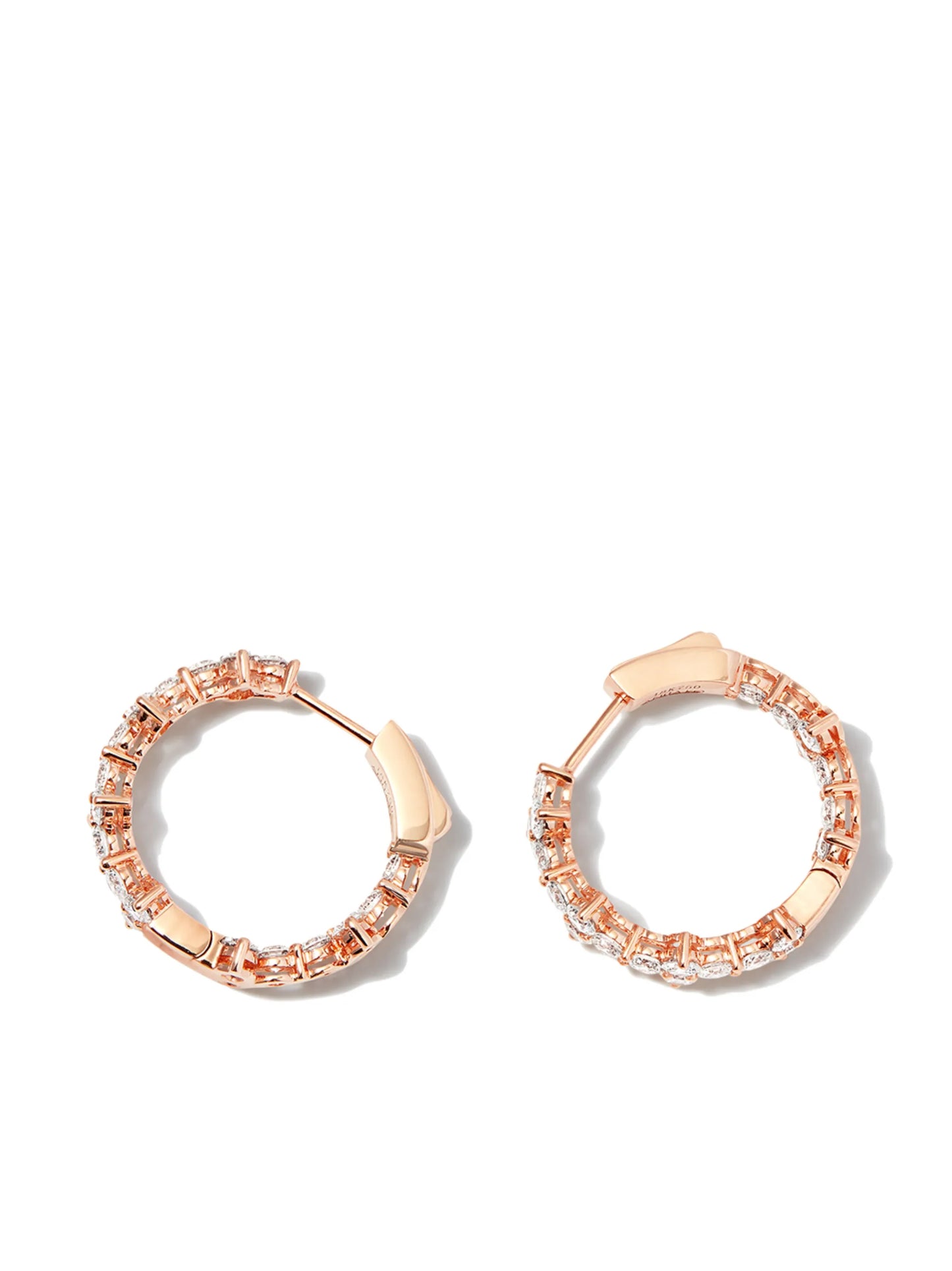 18kt rose gold Vivi Eternity diamond hoop earrings