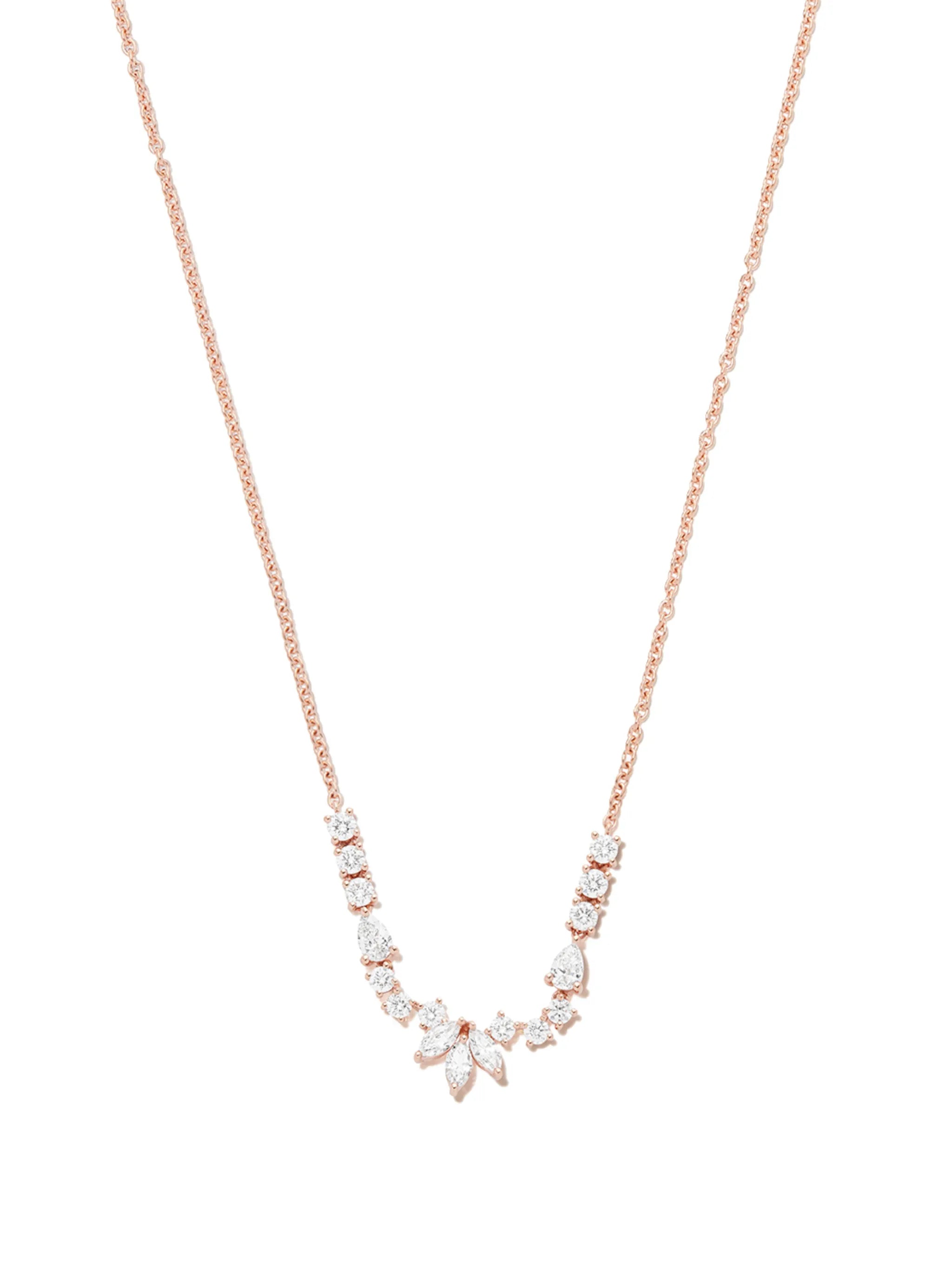18kt rose gold Grace diamond necklace