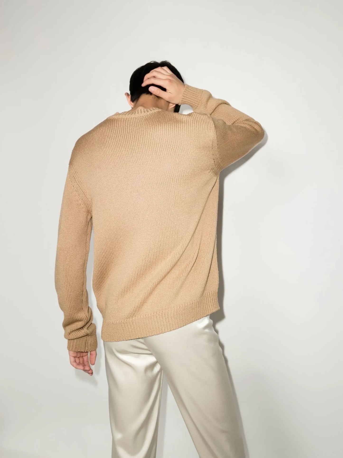 logo-intarsia jumper