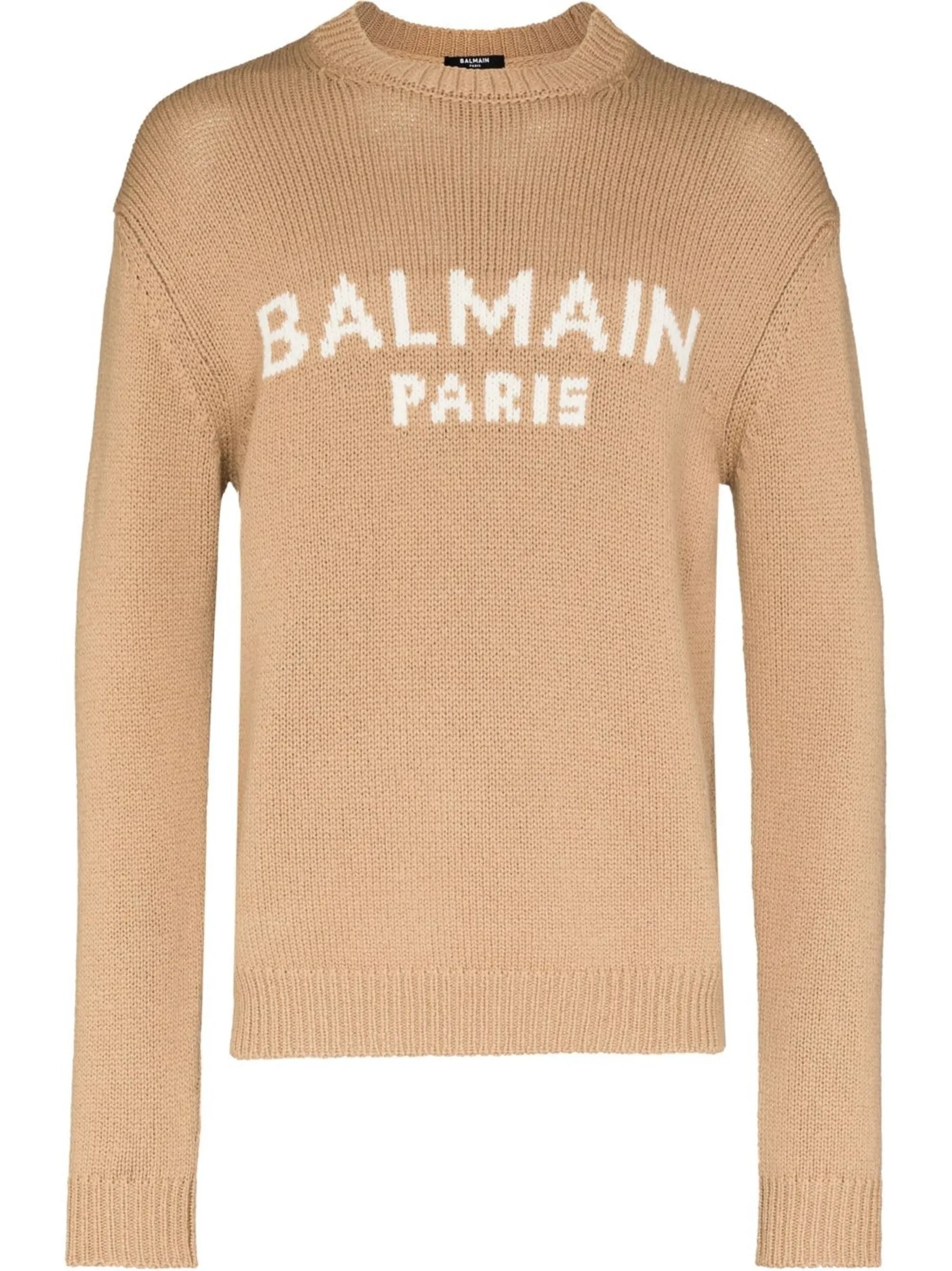 logo-intarsia jumper