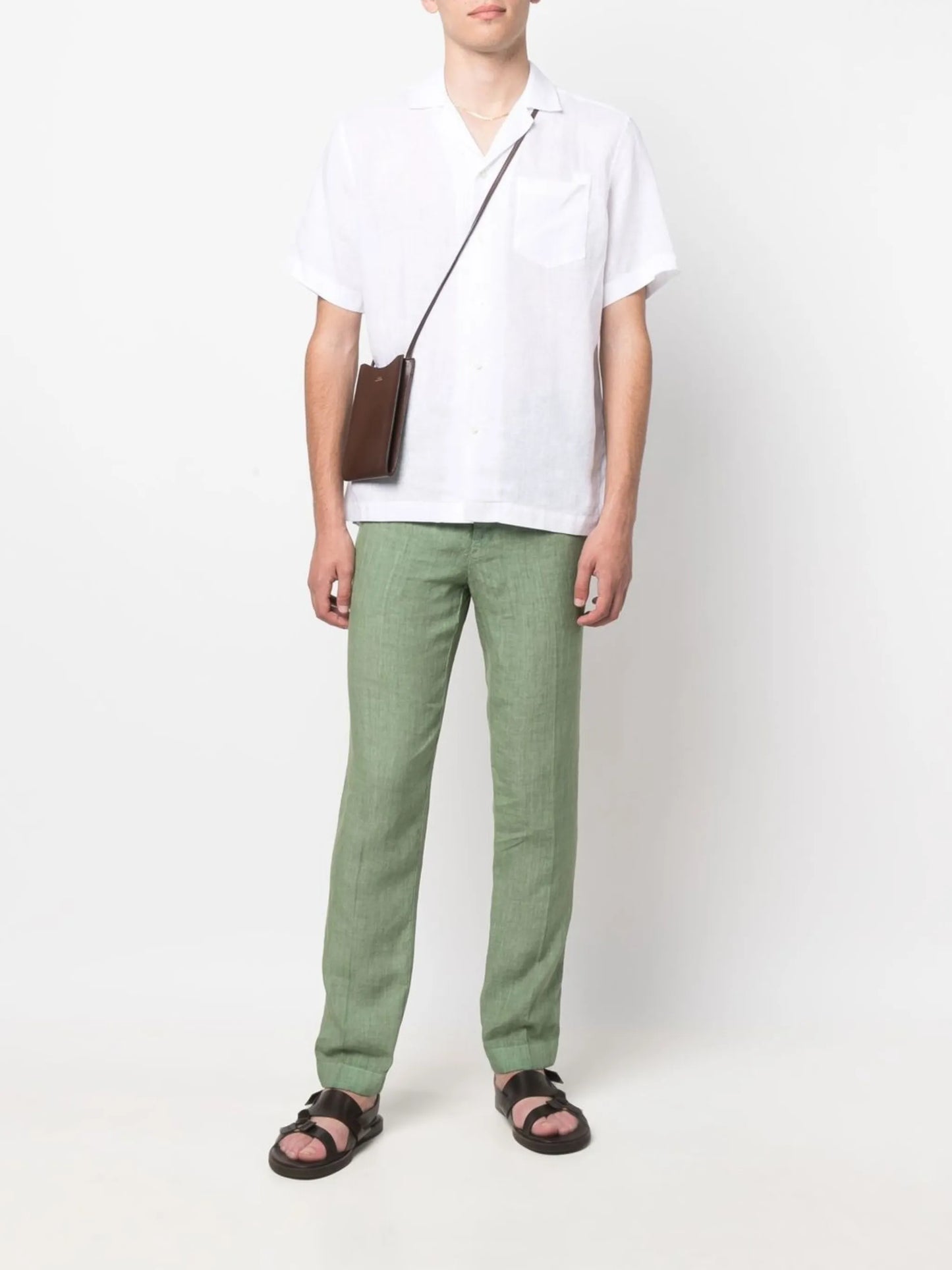 short-sleeve linen shirt