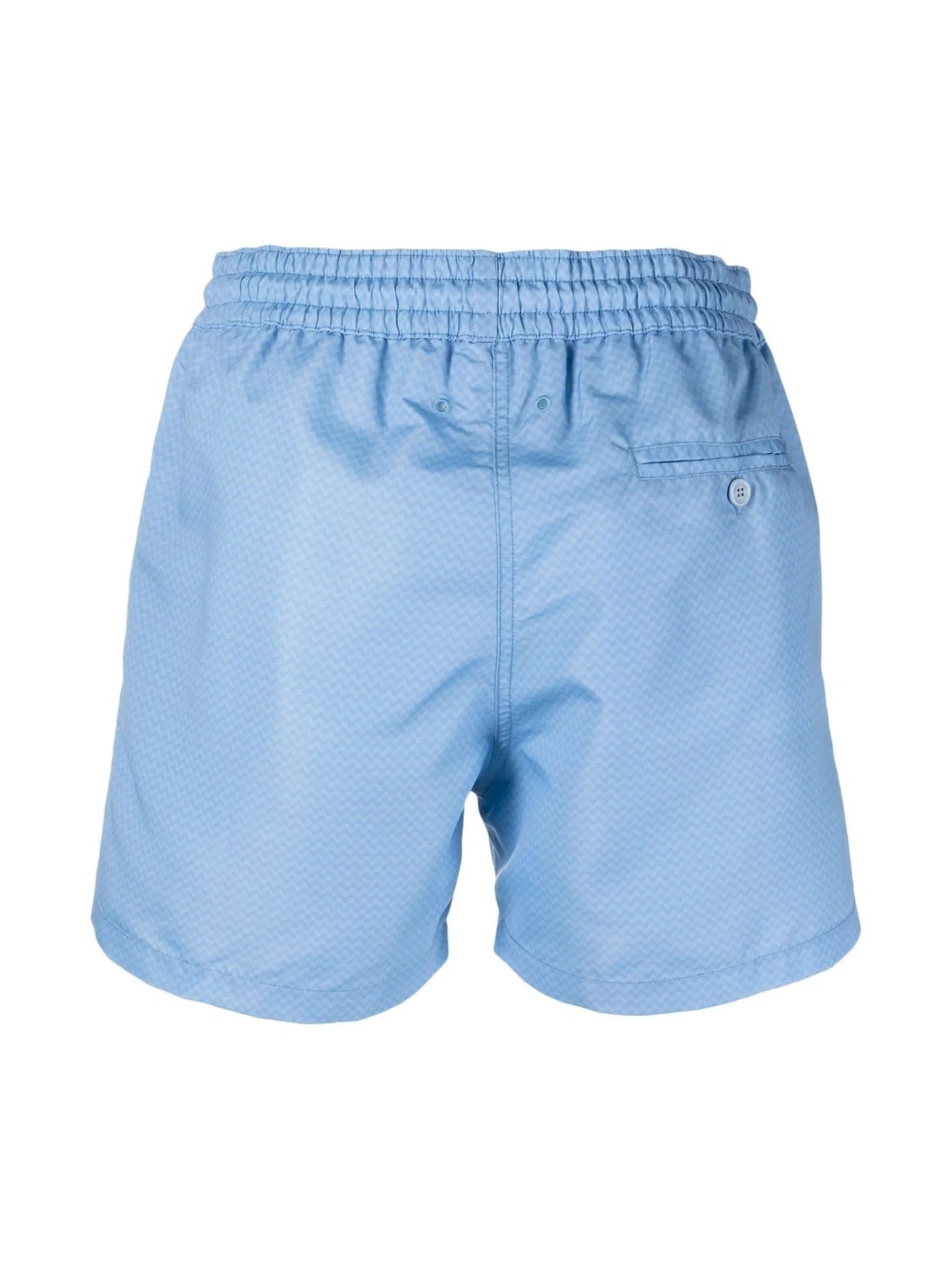zig-zag print swim shorts