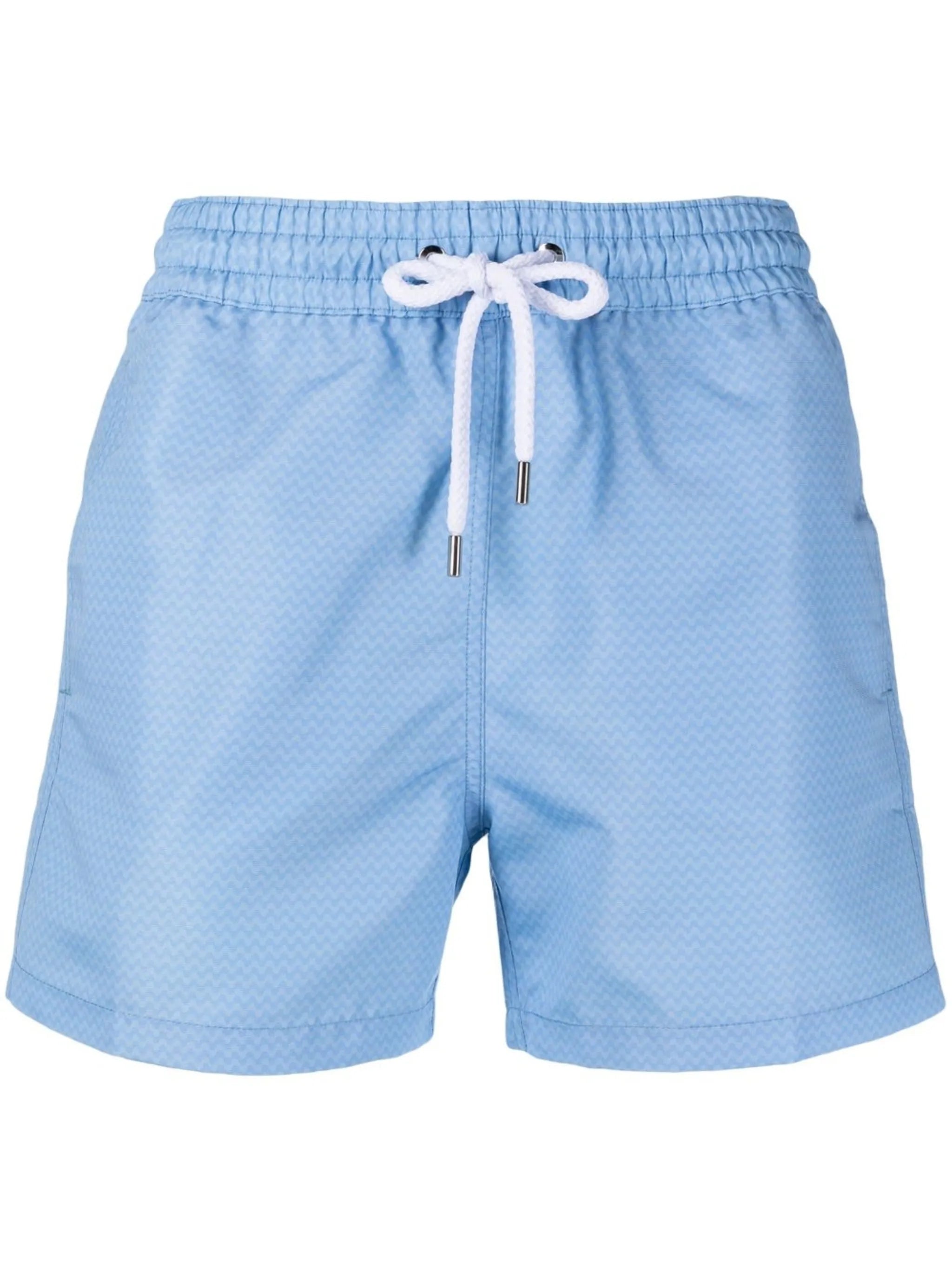 zig-zag print swim shorts