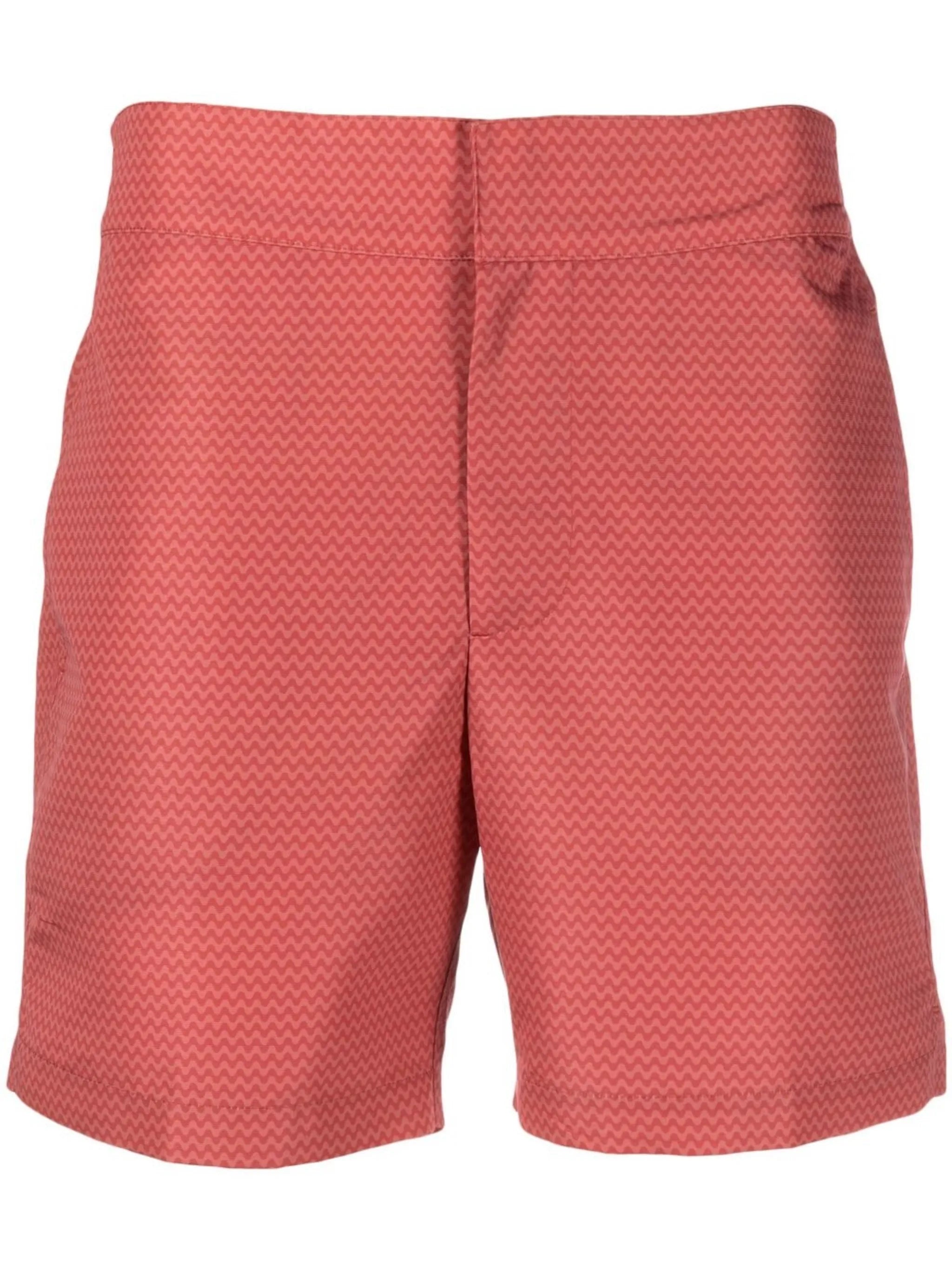 zig-zag print swim shorts