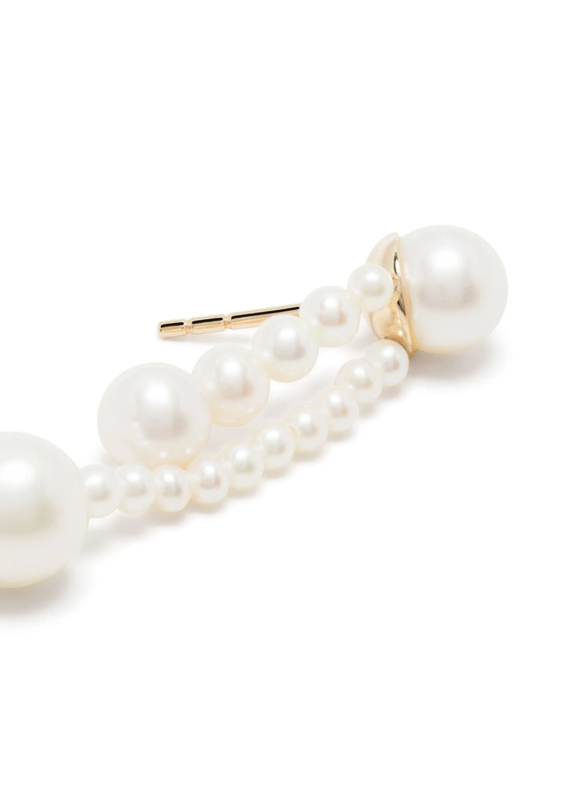 14kt gold Ruban de Perle pearl earrings