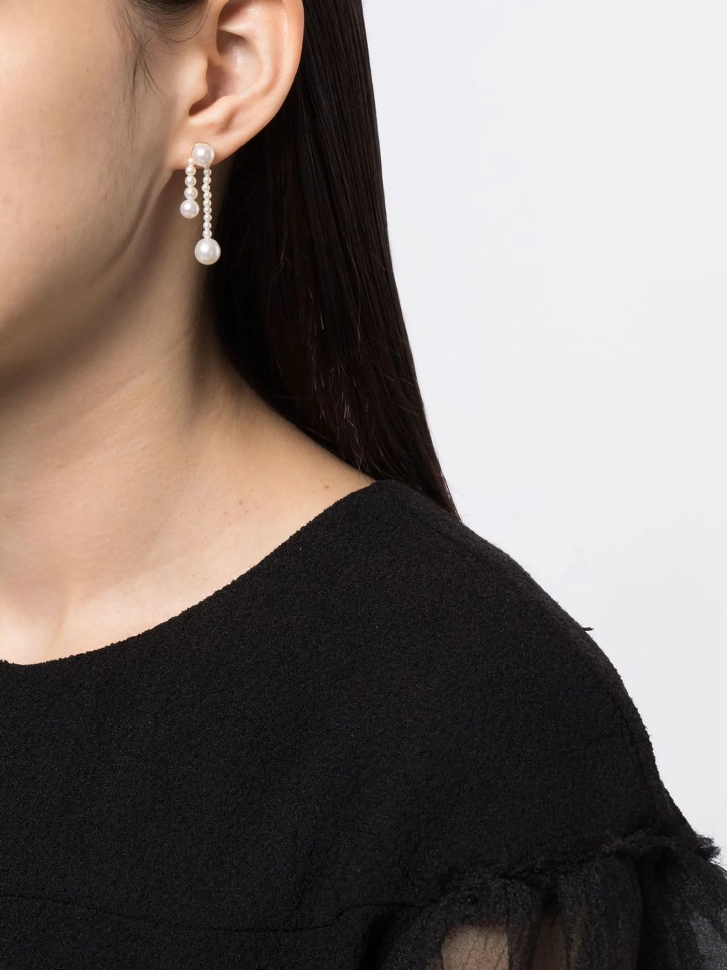 14kt gold Ruban de Perle pearl earrings