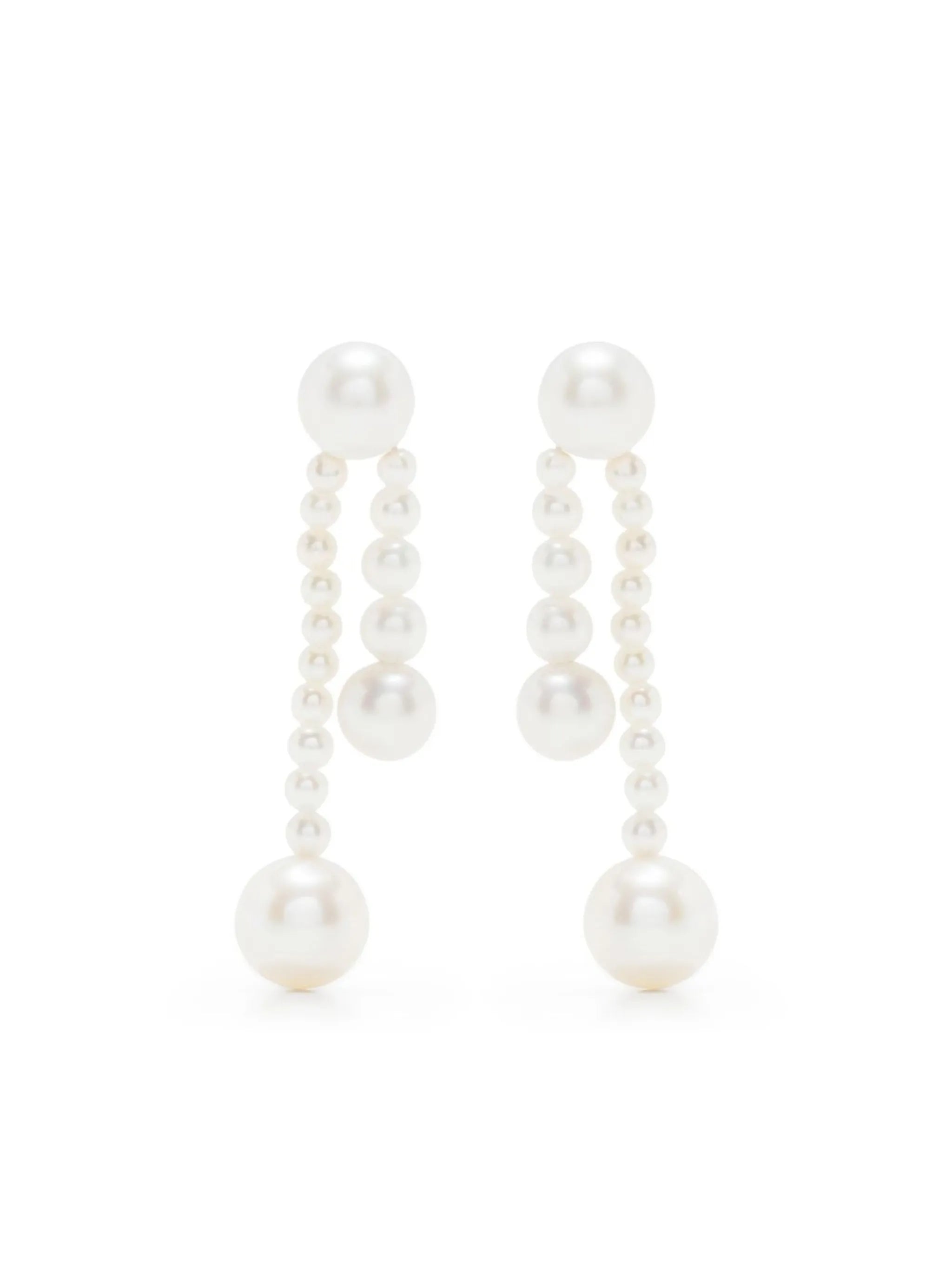 14kt gold Ruban de Perle pearl earrings