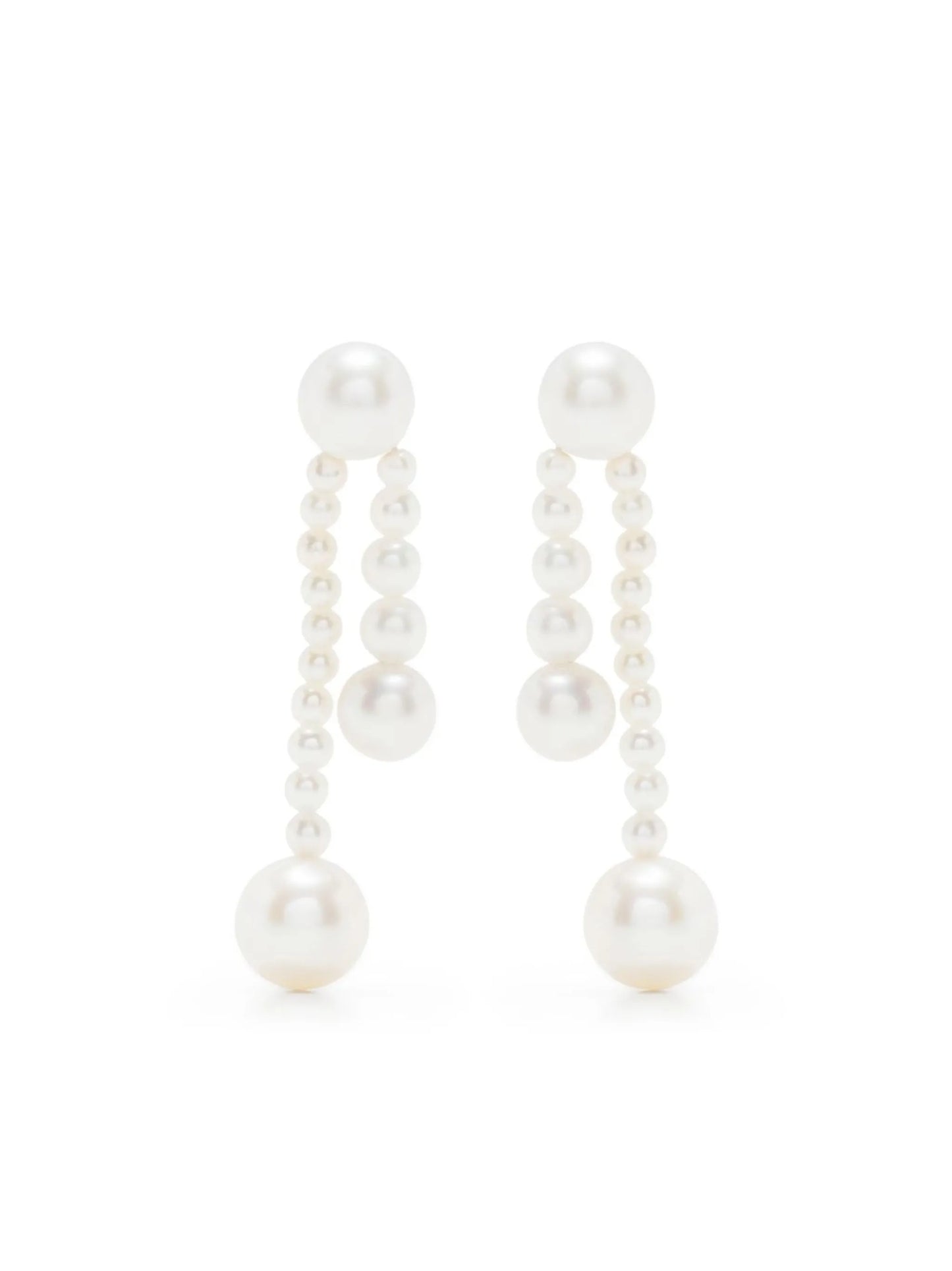 14kt gold Ruban de Perle pearl earrings