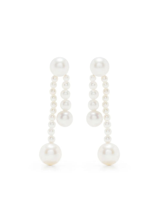 14kt gold Ruban de Perle pearl earrings