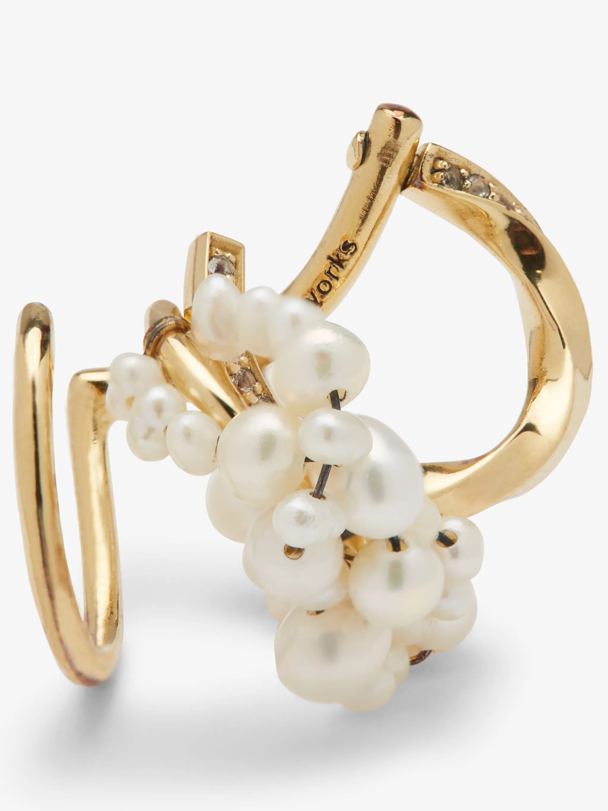 pearl-embellished ear cuff