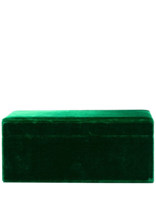 Trésor crushed-velvet jewellery box