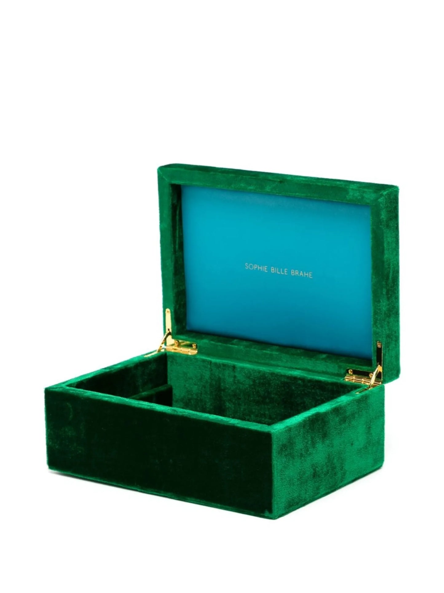Trésor crushed-velvet jewellery box